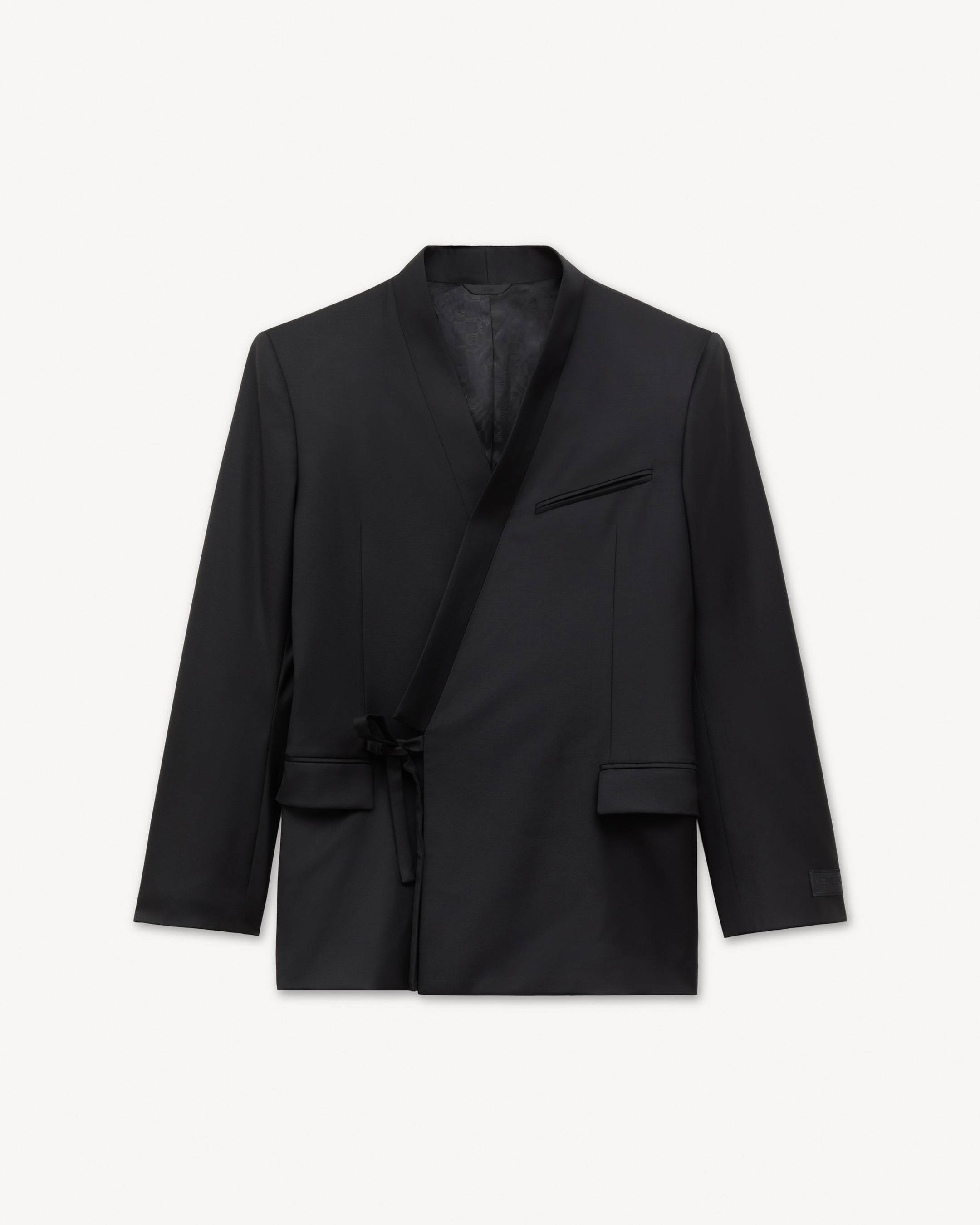 Double breasted tailored kimono jacket in virgin wool | Men's | KENZO