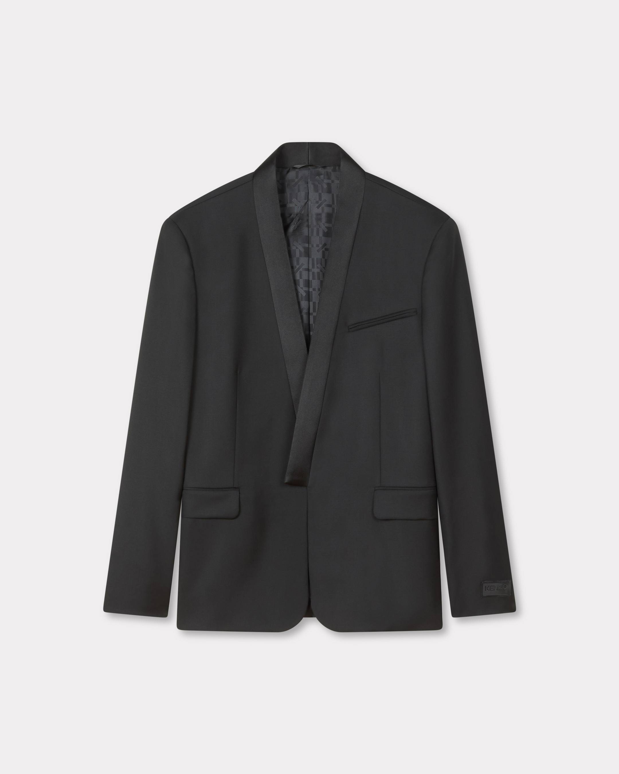 Blazer kimono de botonadura simple de lana virgen