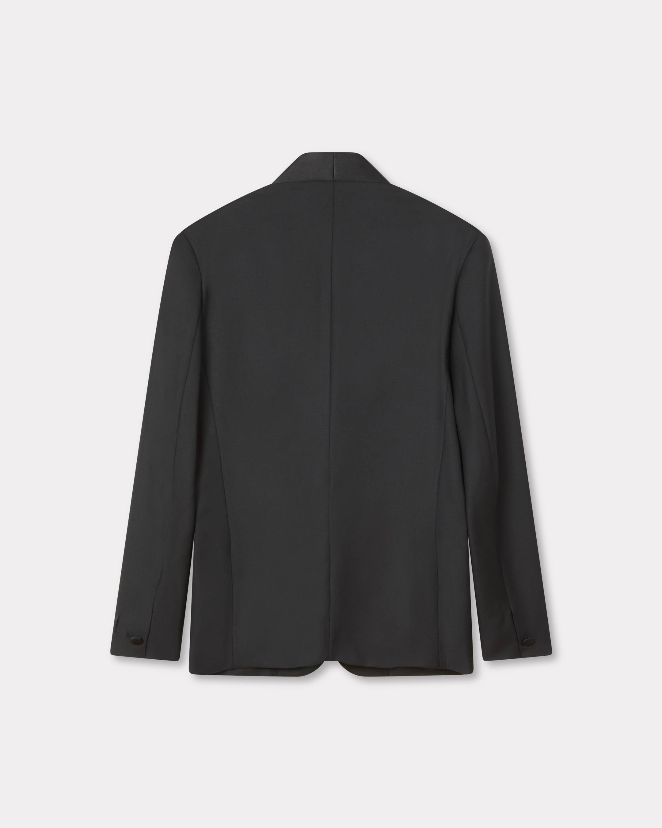 Blazer kimono de botonadura simple de lana virgen