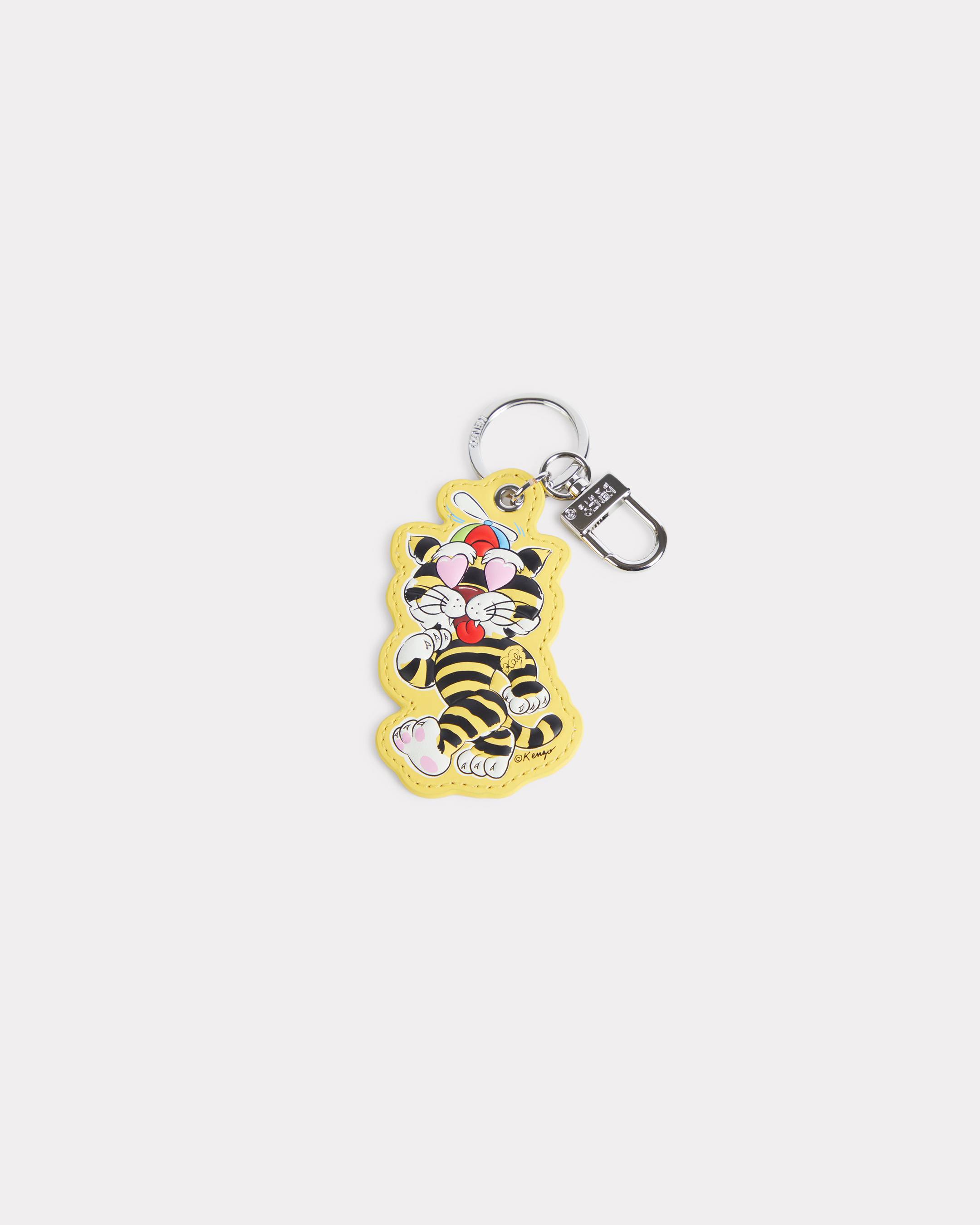 'KENZO Cartoon' charm in metal and leather