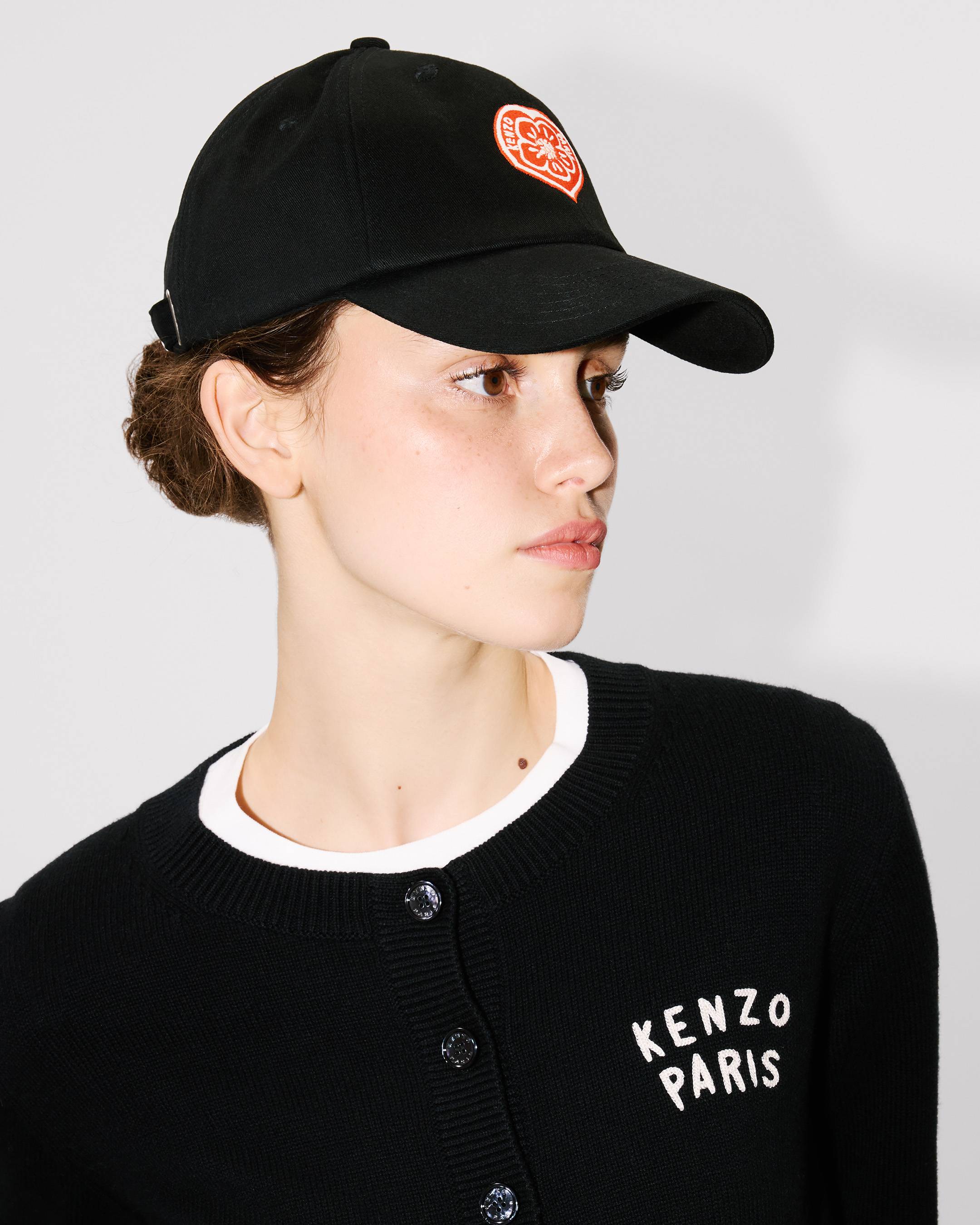 'KENZO Boke Heart' embroidered cap in cotton