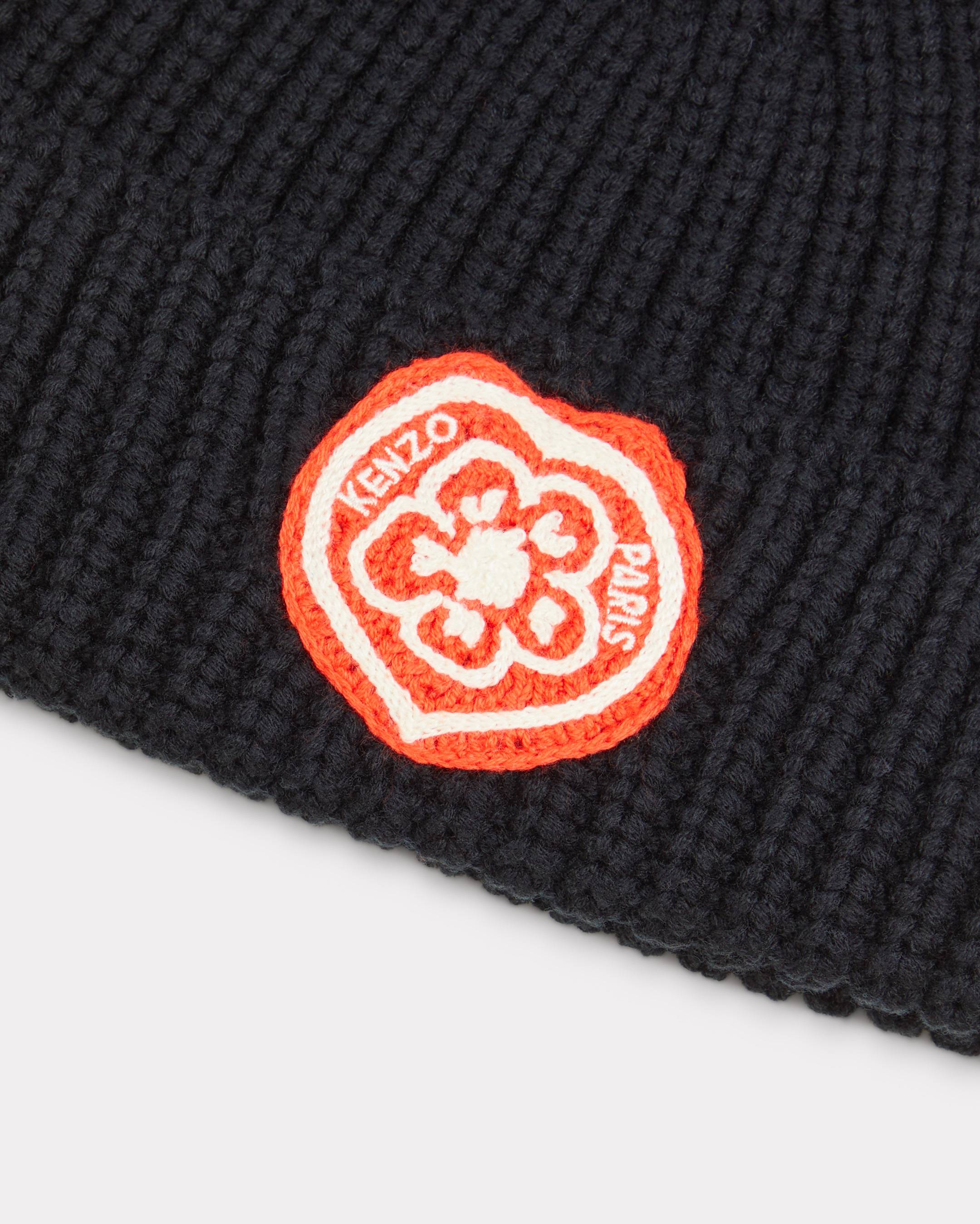 'KENZO Boke Heart' embroidered beanie in wool and cotton