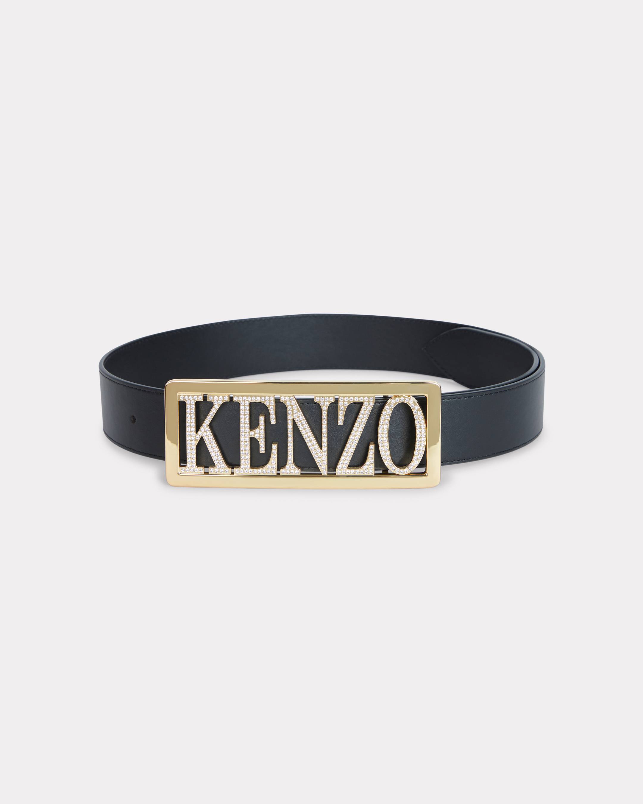 'KENZO Buckle' large belt in leather