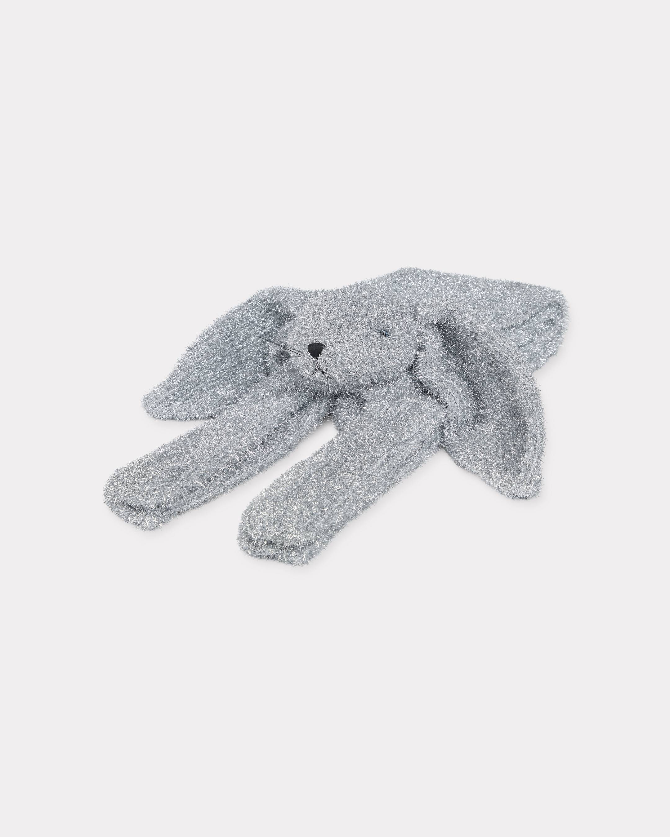 KENZO 'Kenzo Winter Holidays' Bunny Scarf In Tinsel Knit Silver Mens - Size One