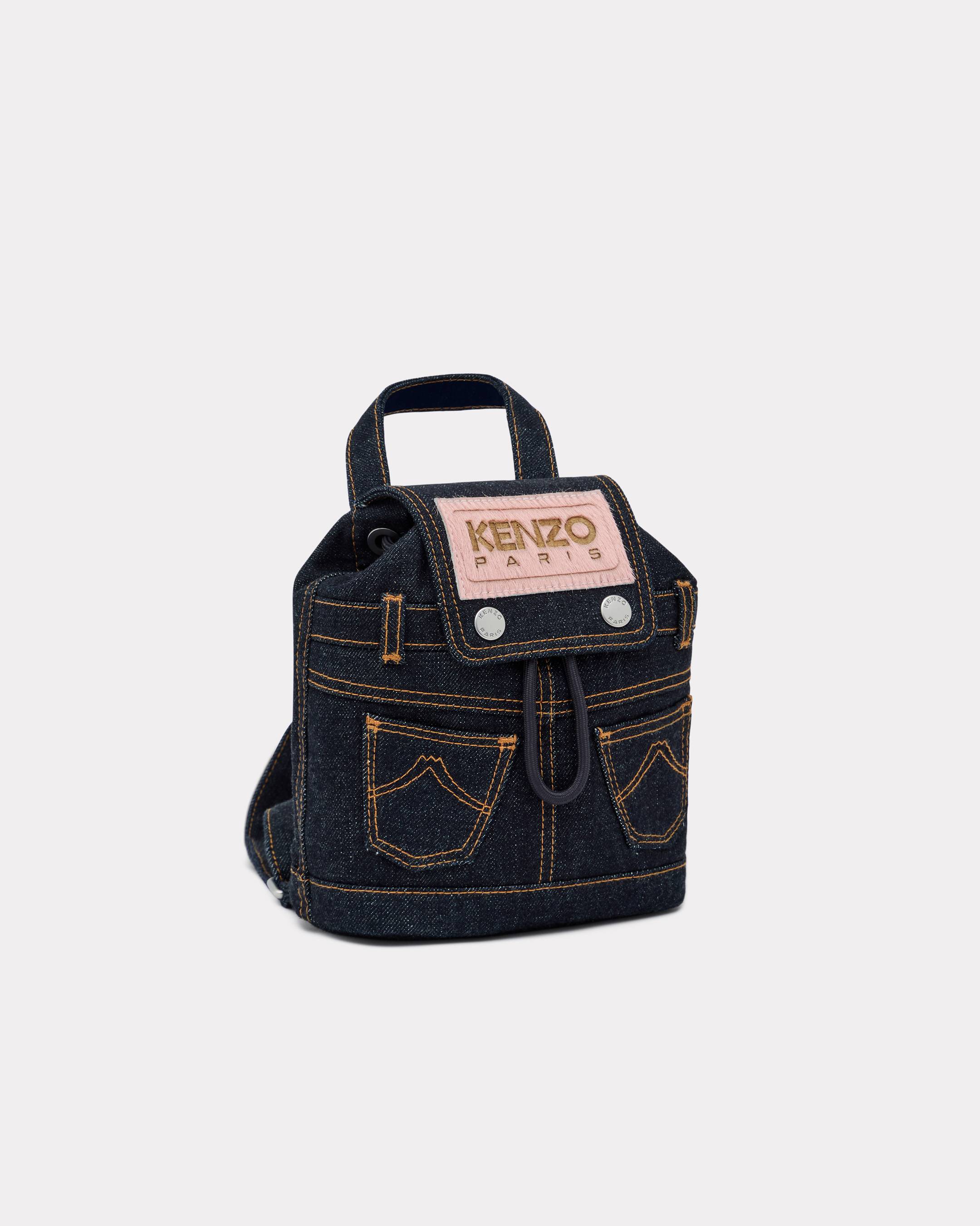 'KENZO Five Pockets' mini backpack in denim-like twill