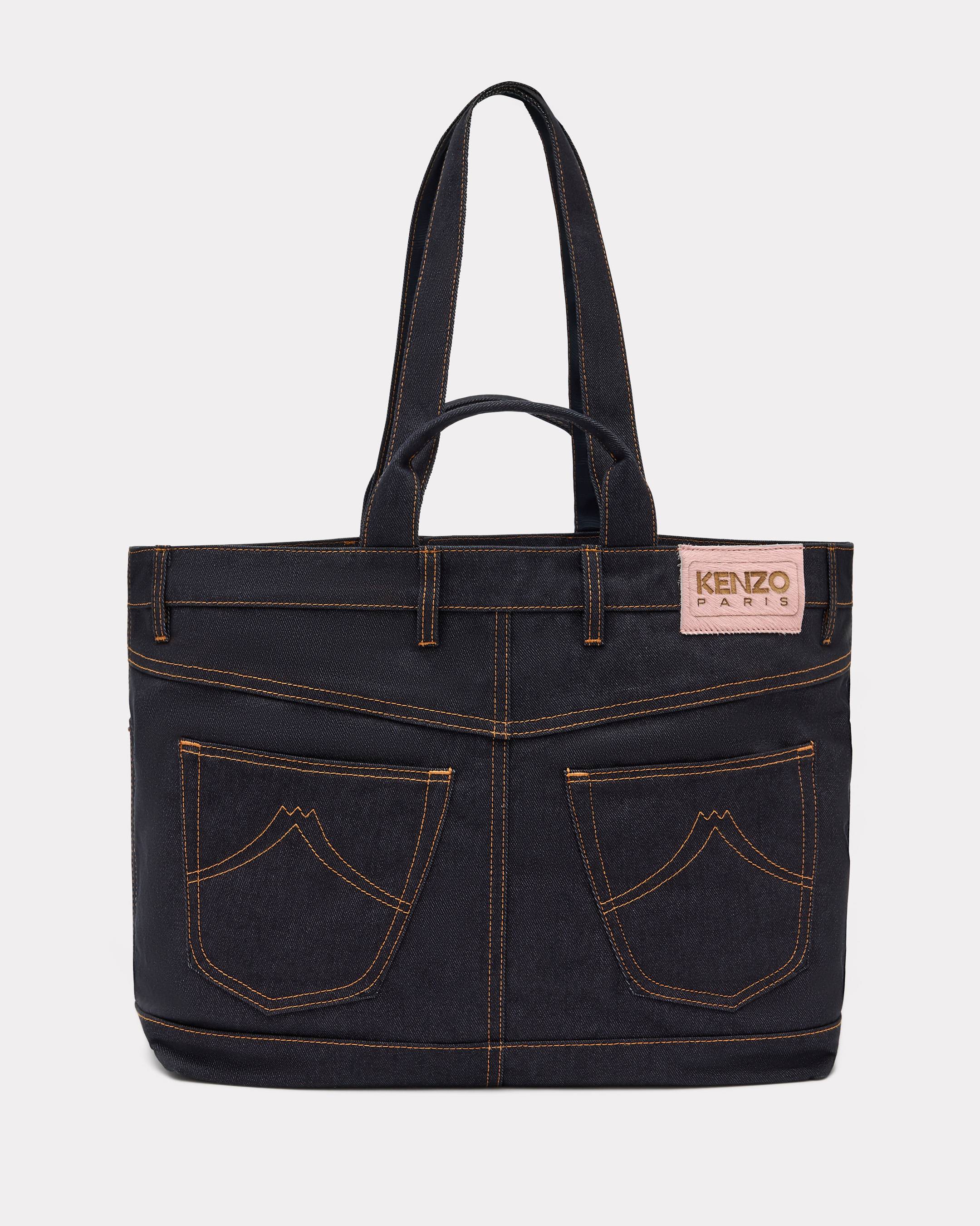 'KENZO Five pockets' tote bag in denim-like twill
