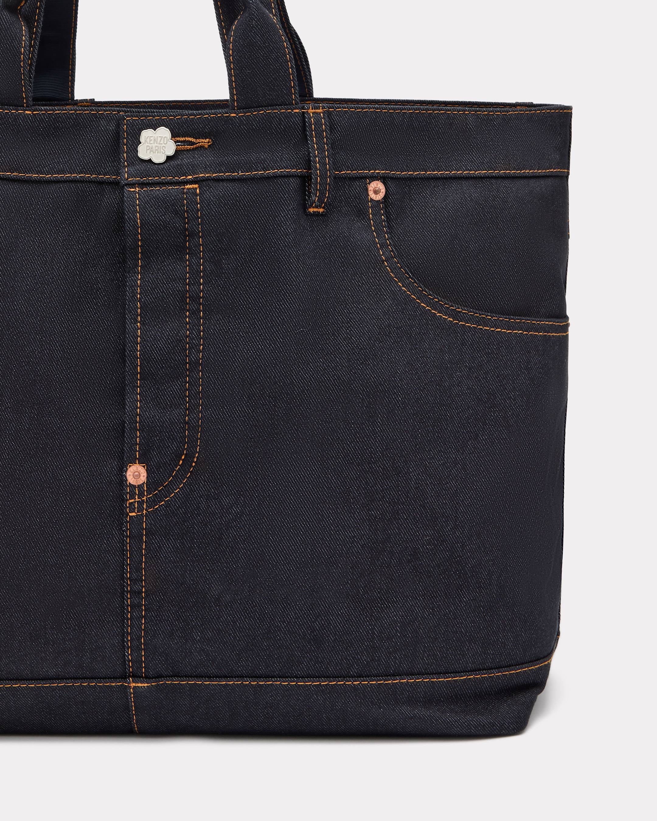 'KENZO Five pockets' tote bag in denim-like twill