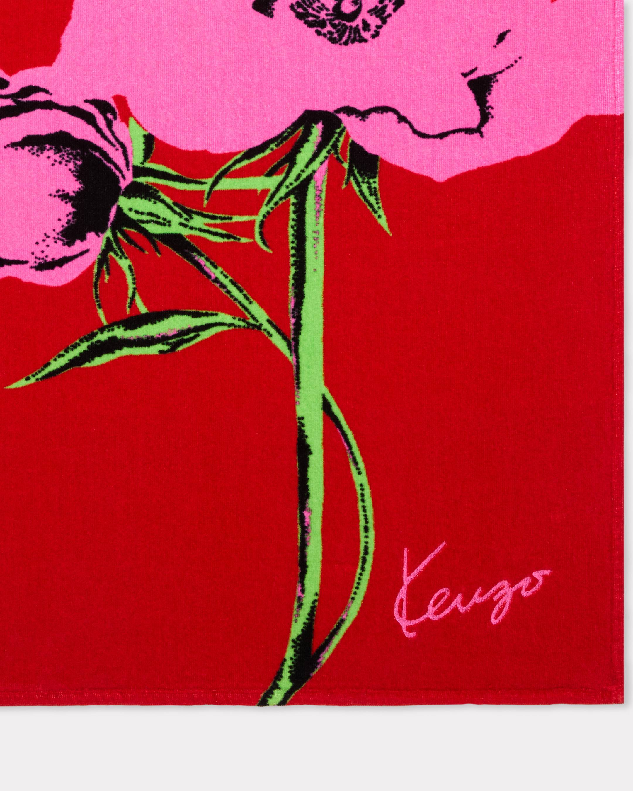 Strandtuch aus Samt &bdquo;KENZO Archive Rose"