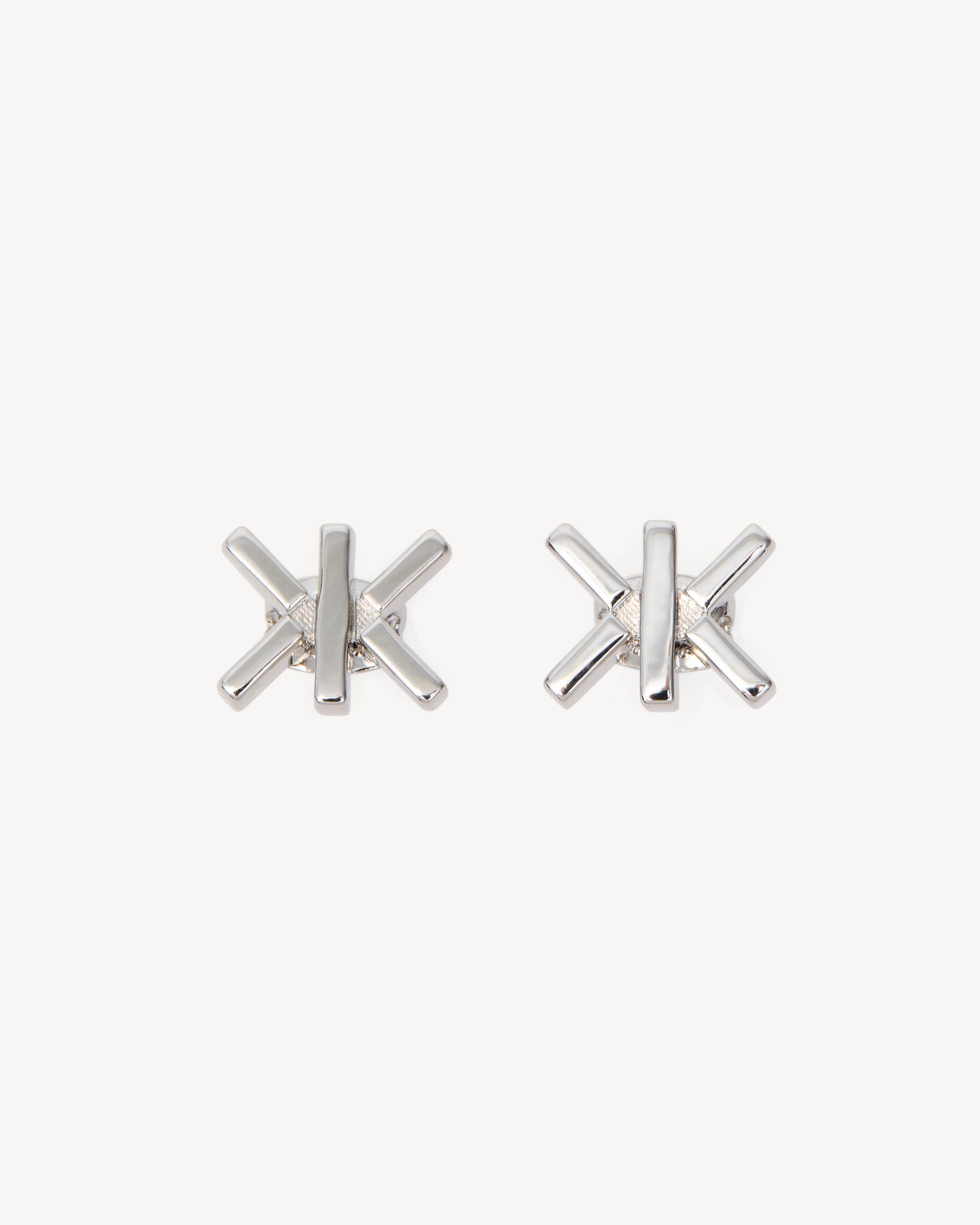 'KENZO Double K' earrings in brass