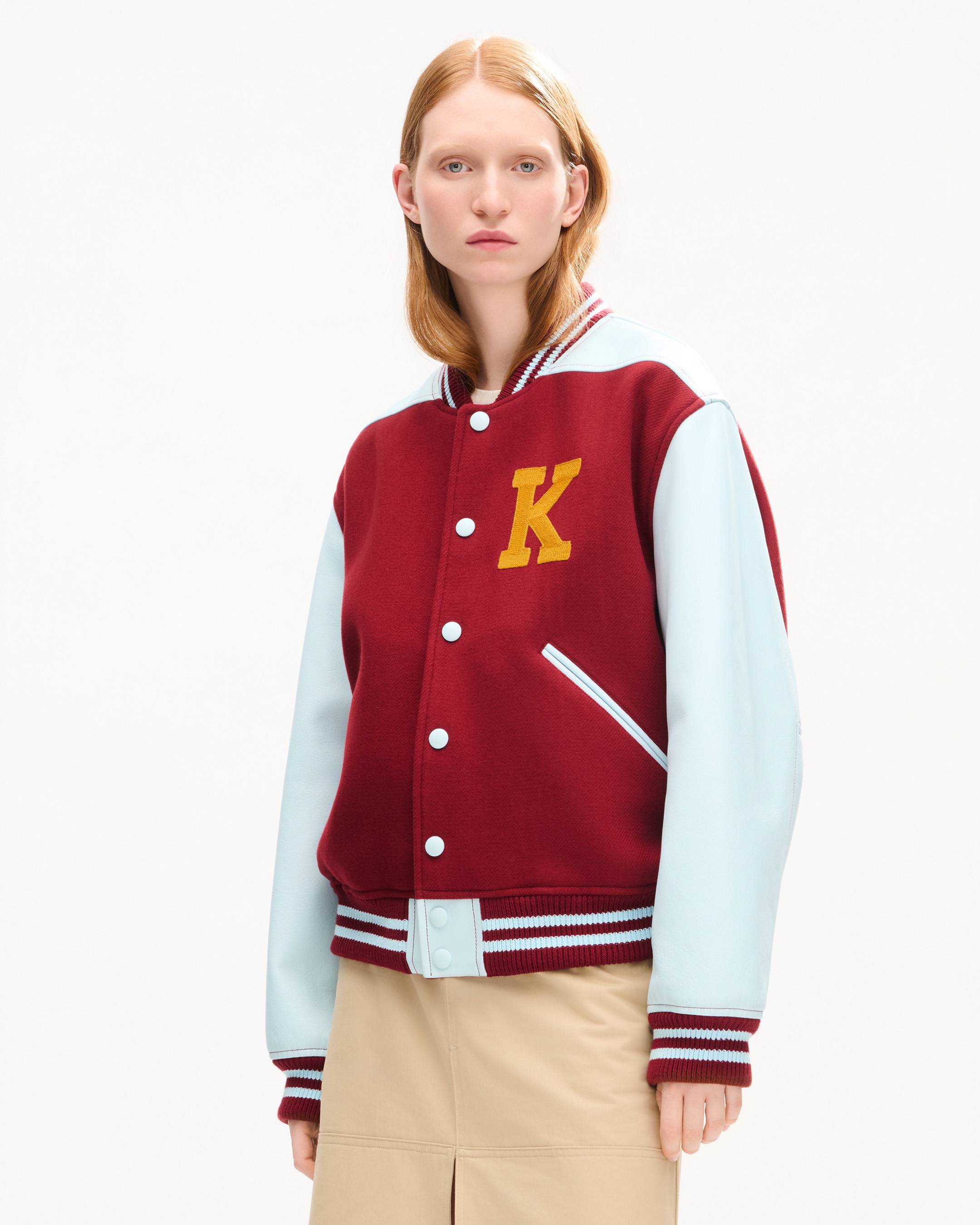 KENZO Varsity' jacket in wool and leather | Women's | KENZO