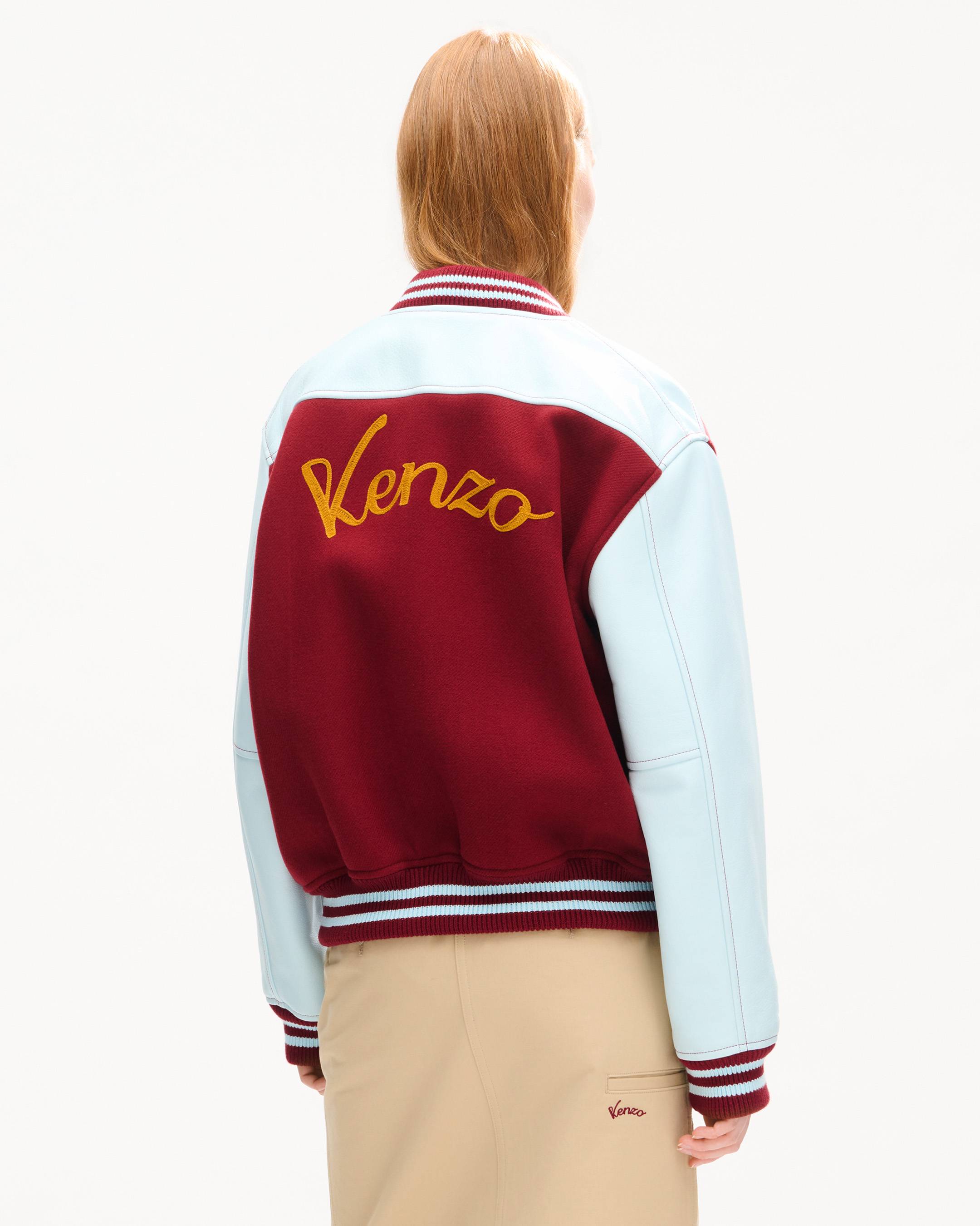 'KENZO Varsity' jacket in wool and leather