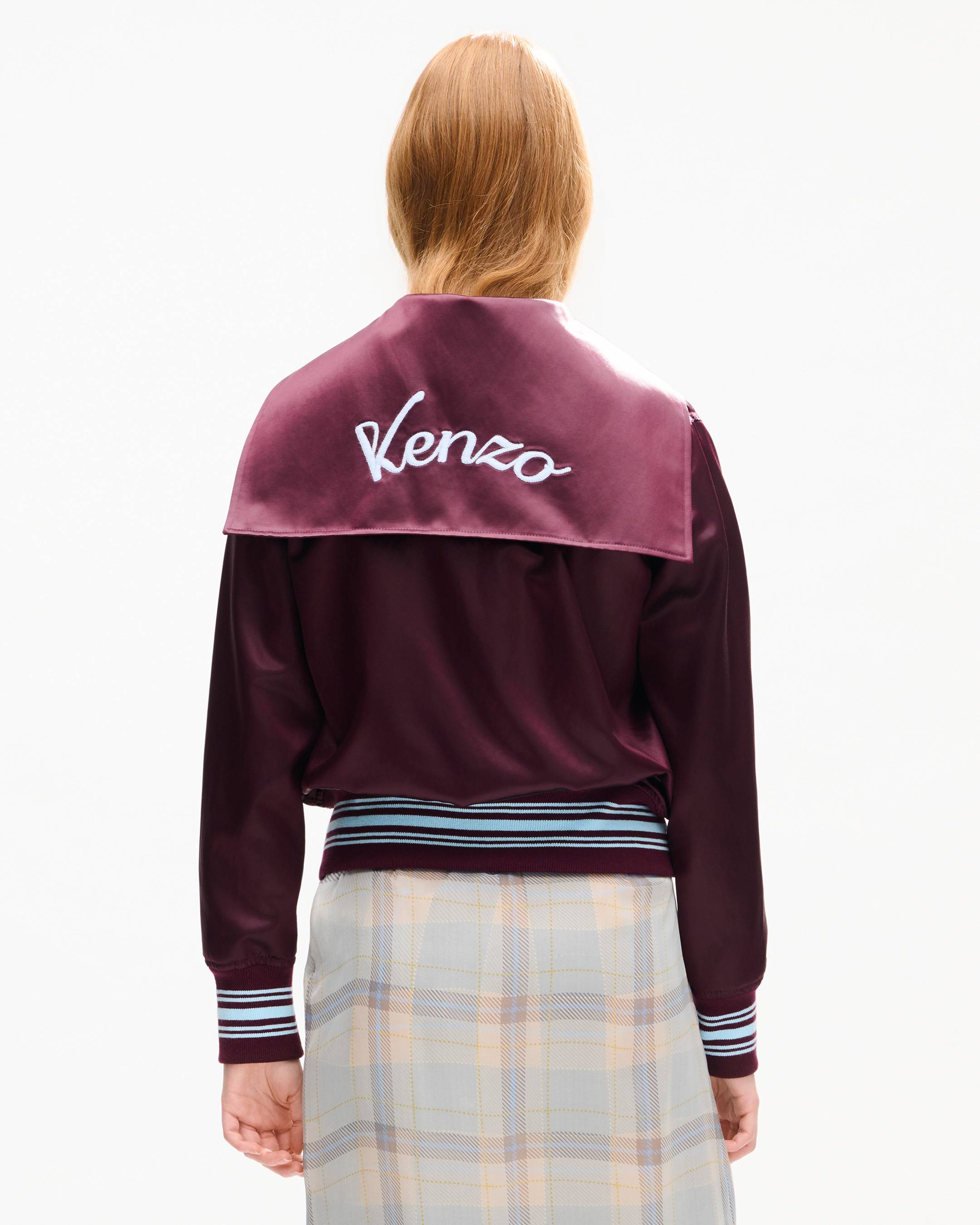 'KENZO Varsity' cropped bomber in satin