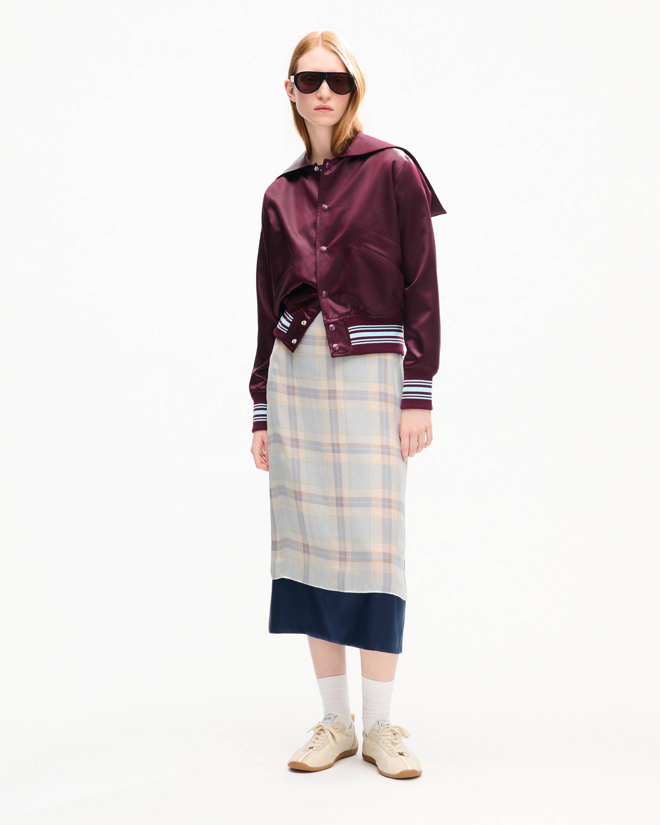 'KENZO Varsity' cropped bomber in satin