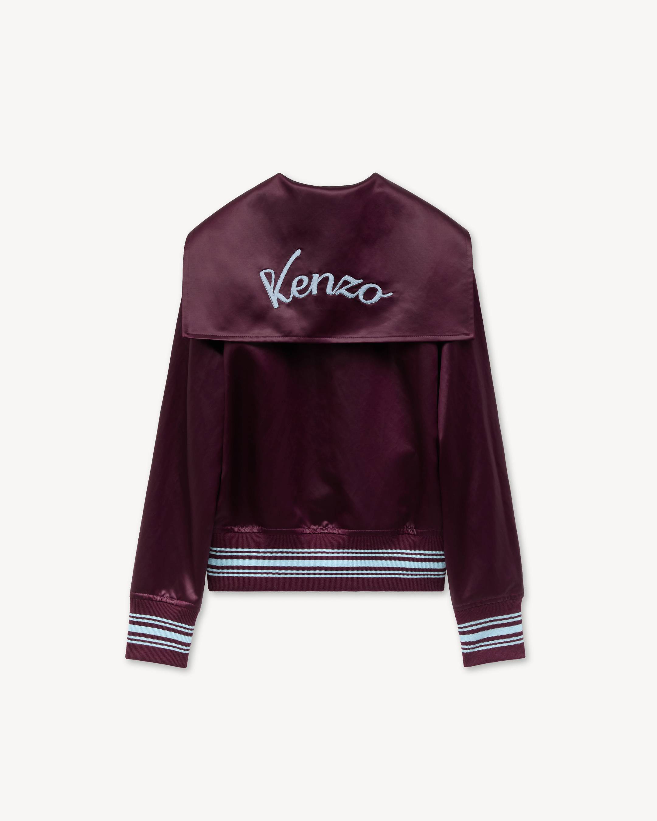 'KENZO Varsity' cropped bomber in satin
