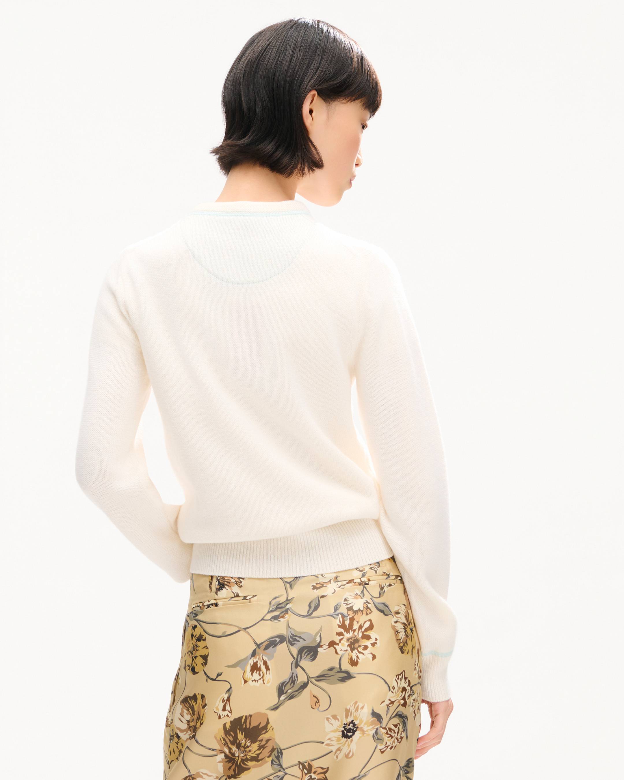 'KENZO Varsity' embroidered cardigan in cotton wool