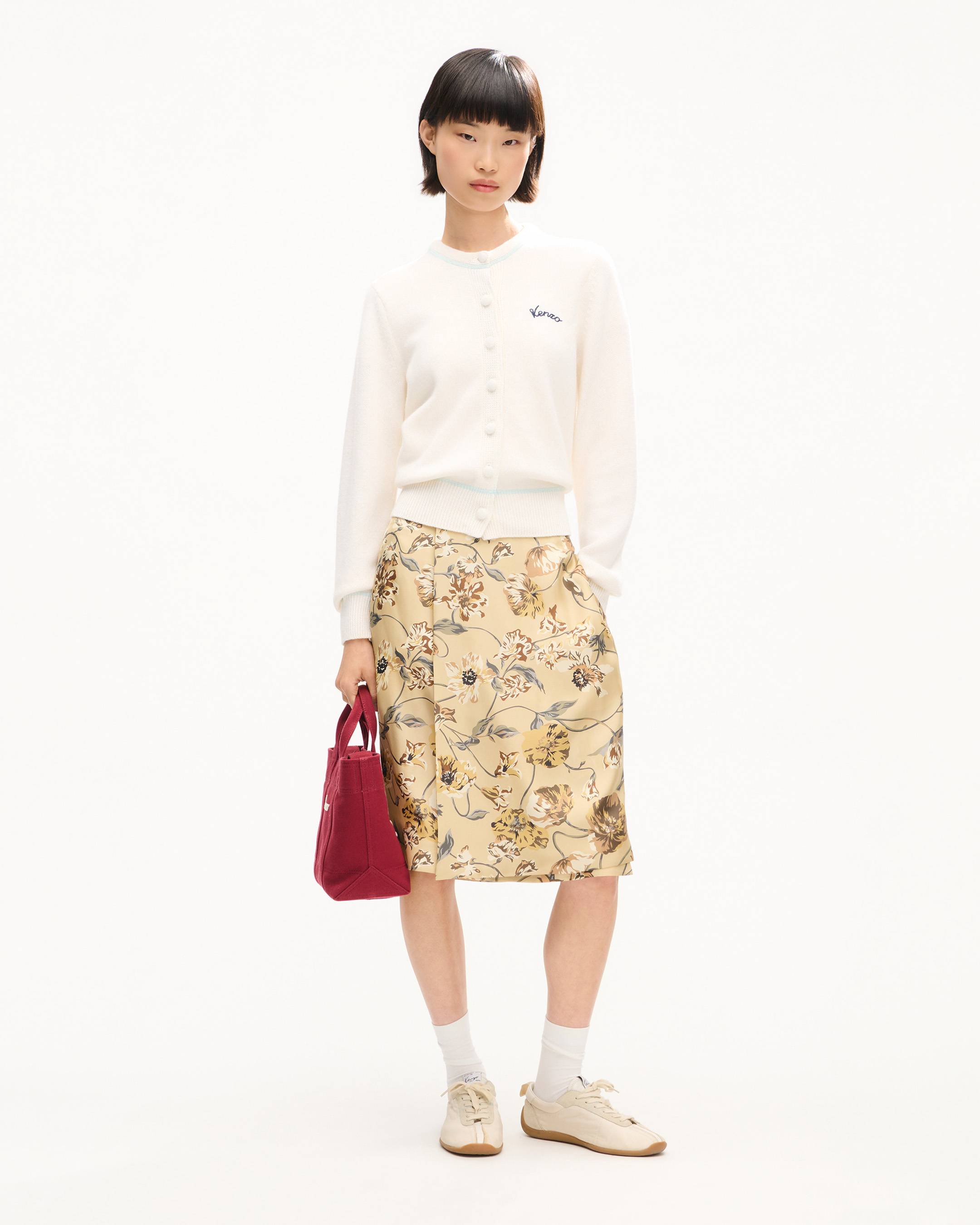 'KENZO Varsity' embroidered cardigan in cotton wool