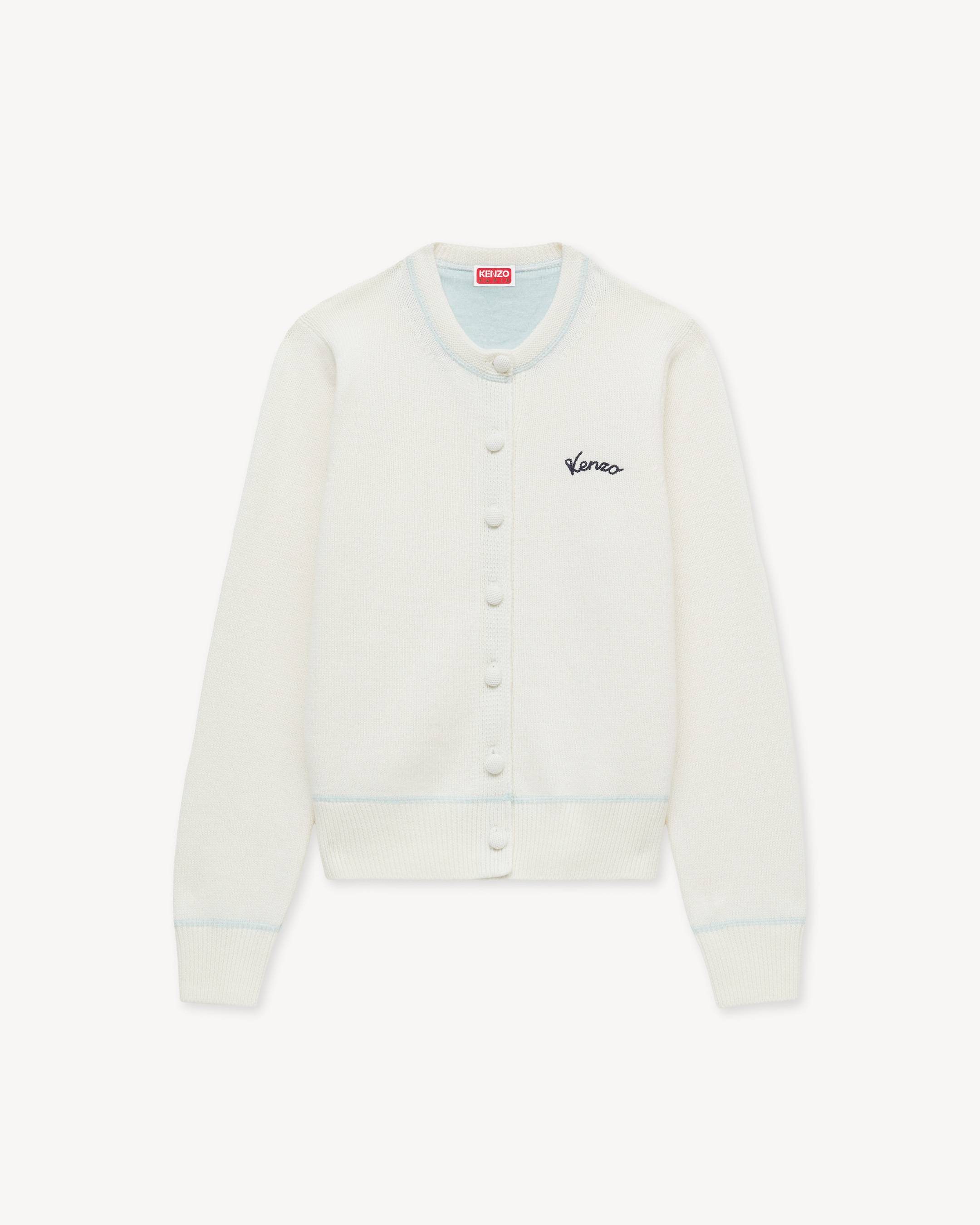 KENZO Varsity' エンブロイダリー カーディガン イン コットン ウール