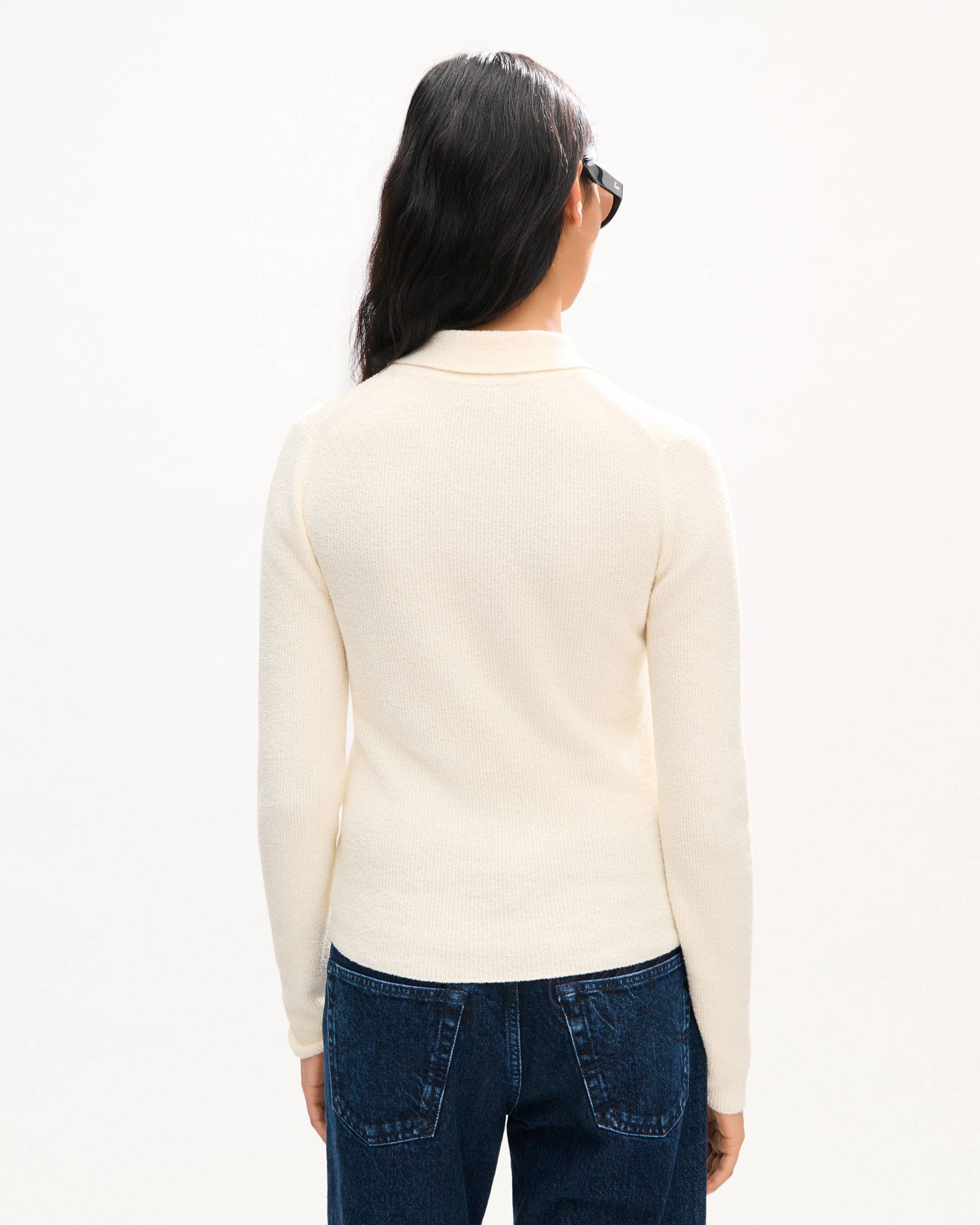 'KENZO Tulip' embroidered cardigan in spongy cotton