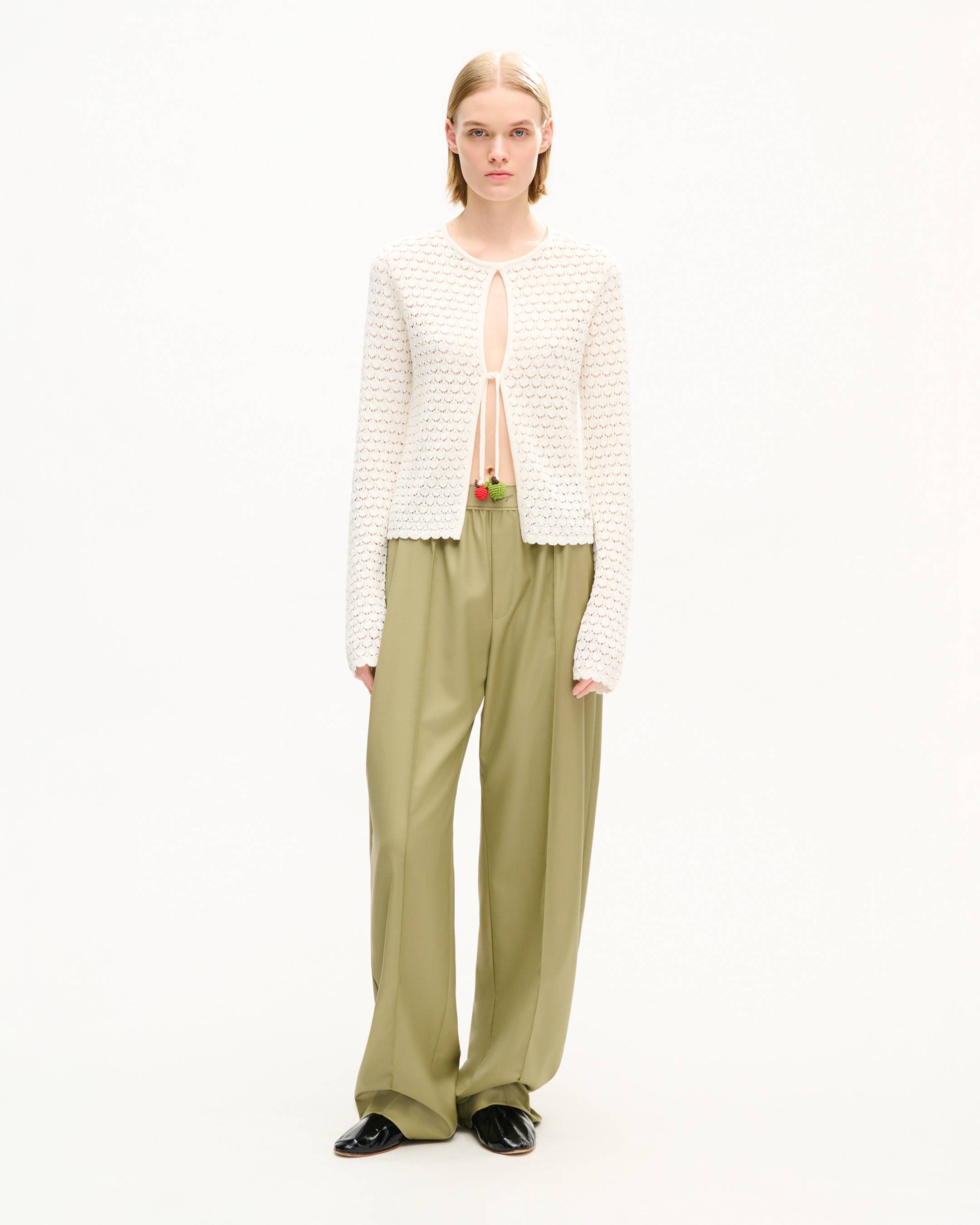'KENZO Apple Pop' クロシェ カーディガン