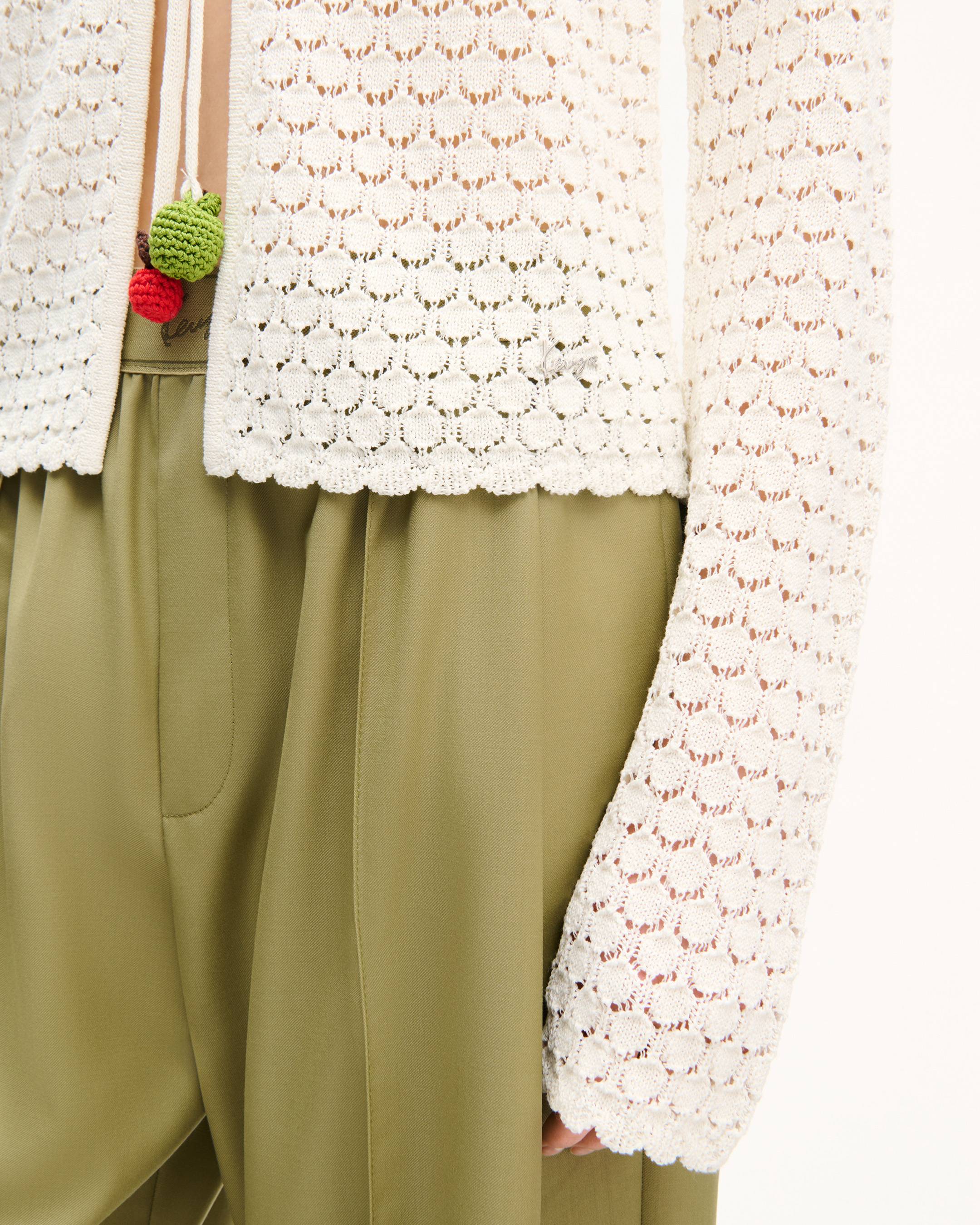 'KENZO Apple Pop' クロシェ カーディガン