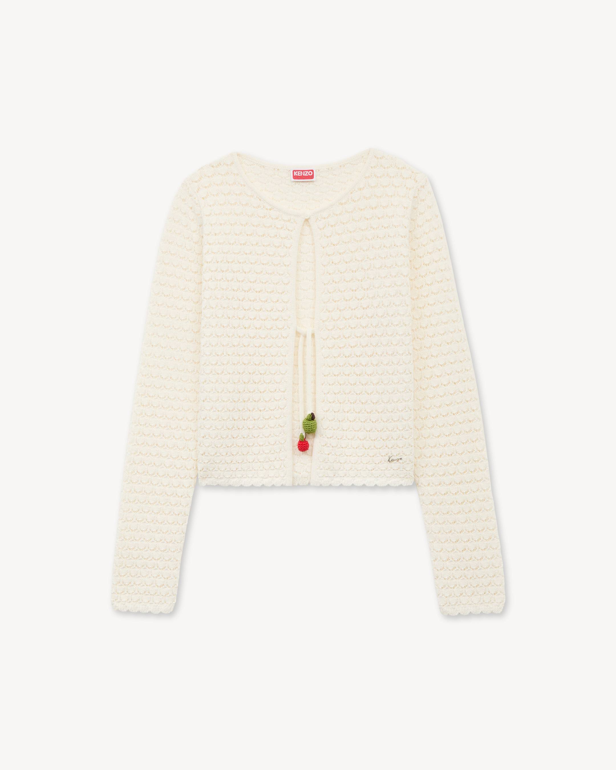 'KENZO Apple Pop' クロシェ カーディガン