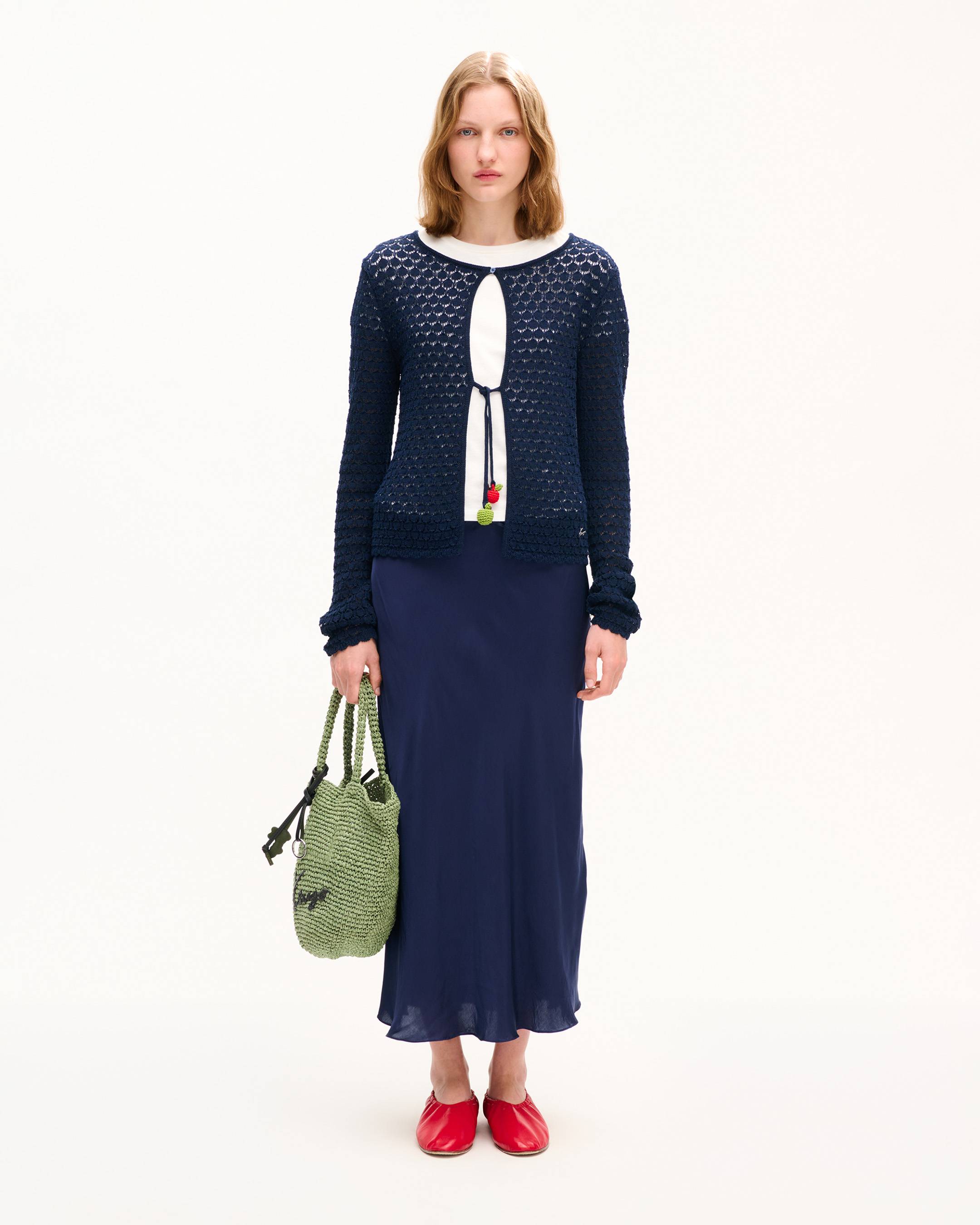 'KENZO Apple Pop' クロシェ カーディガン