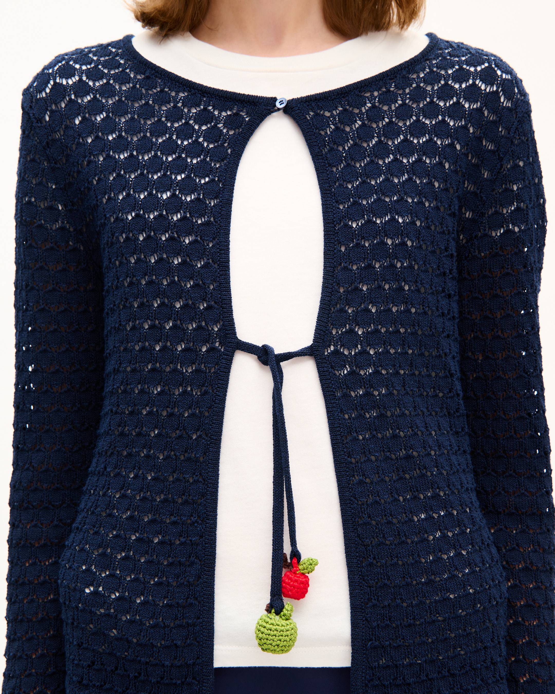 'KENZO Apple Pop' クロシェ カーディガン