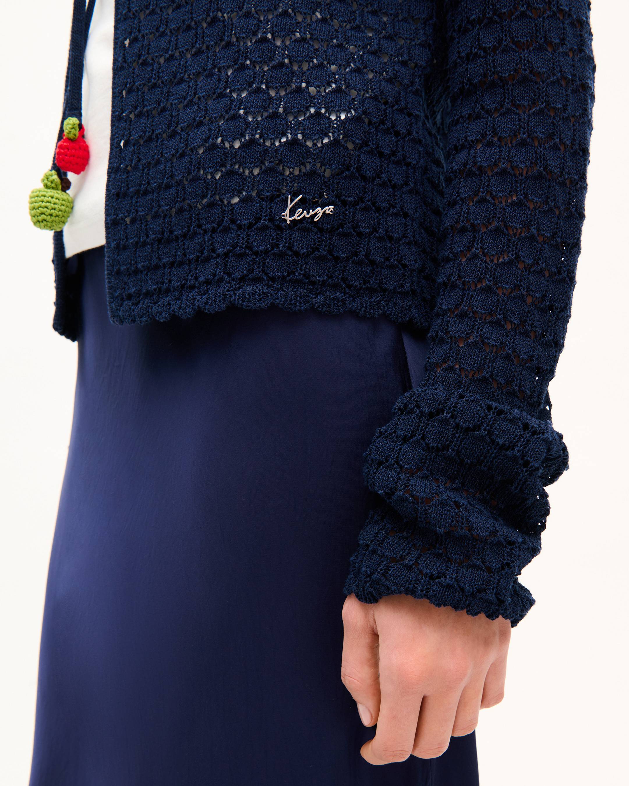 'KENZO Apple Pop' クロシェ カーディガン