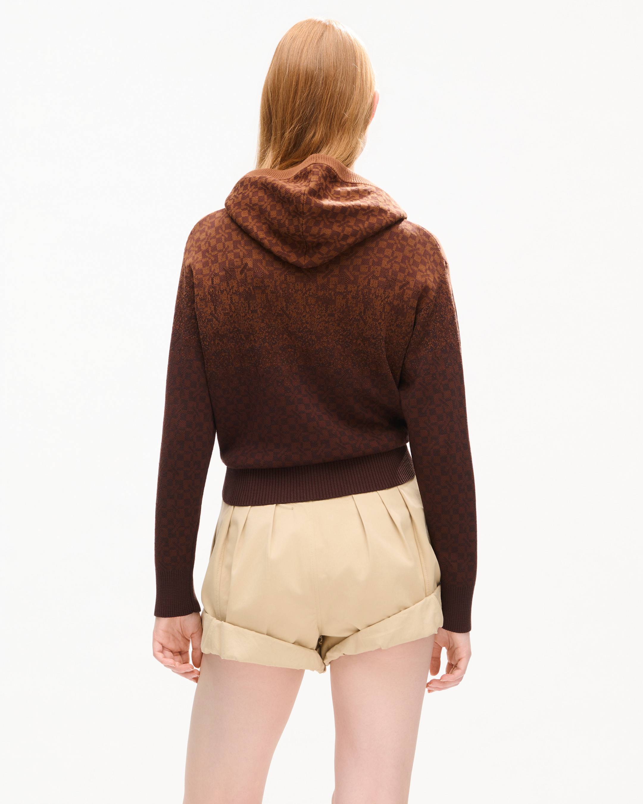 Strickjacke &bdquo;Kenzogram&ldquo; mit Rei&szlig;verschluss aus Baumwolle