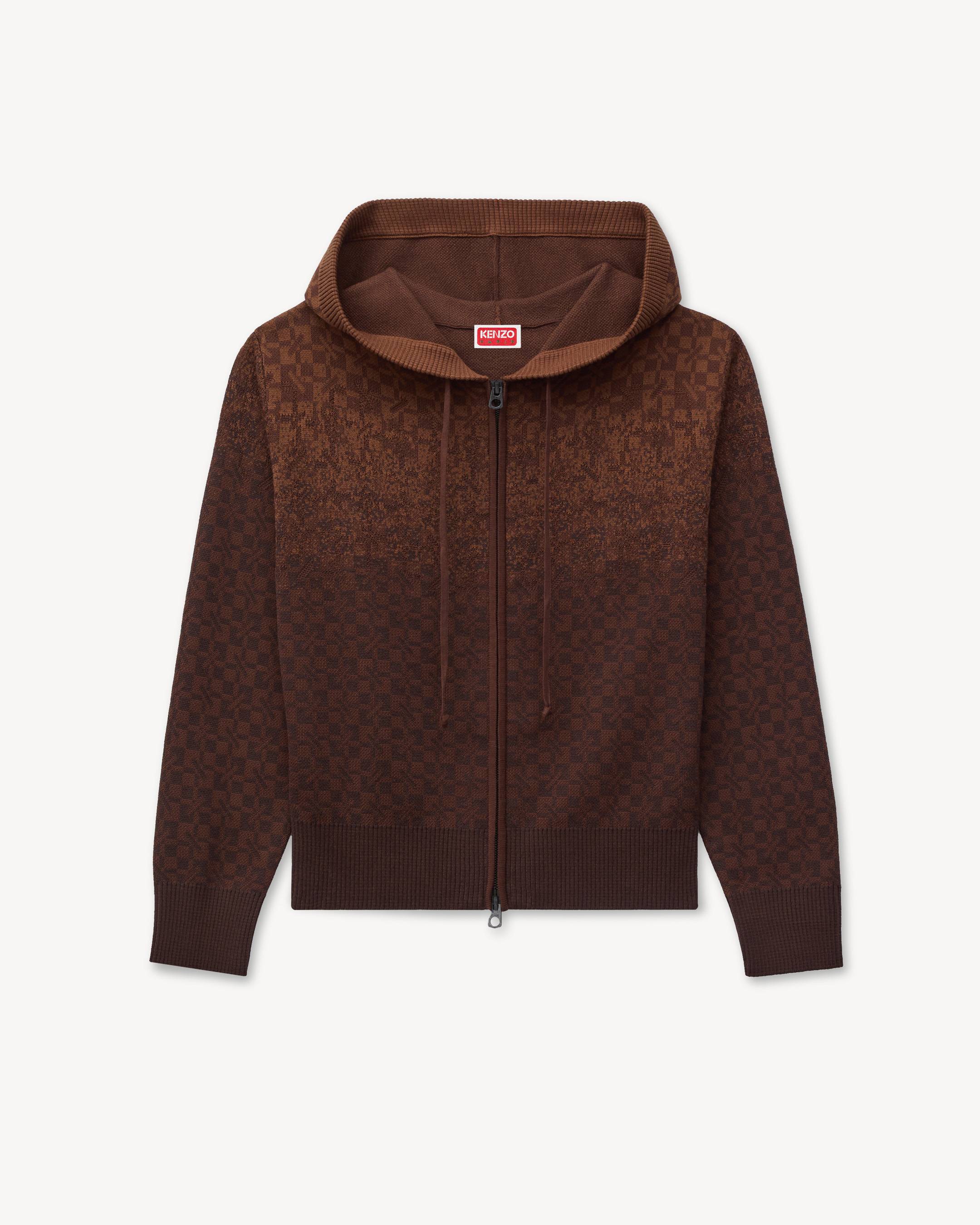 Strickjacke &bdquo;Kenzogram&ldquo; mit Rei&szlig;verschluss aus Baumwolle
