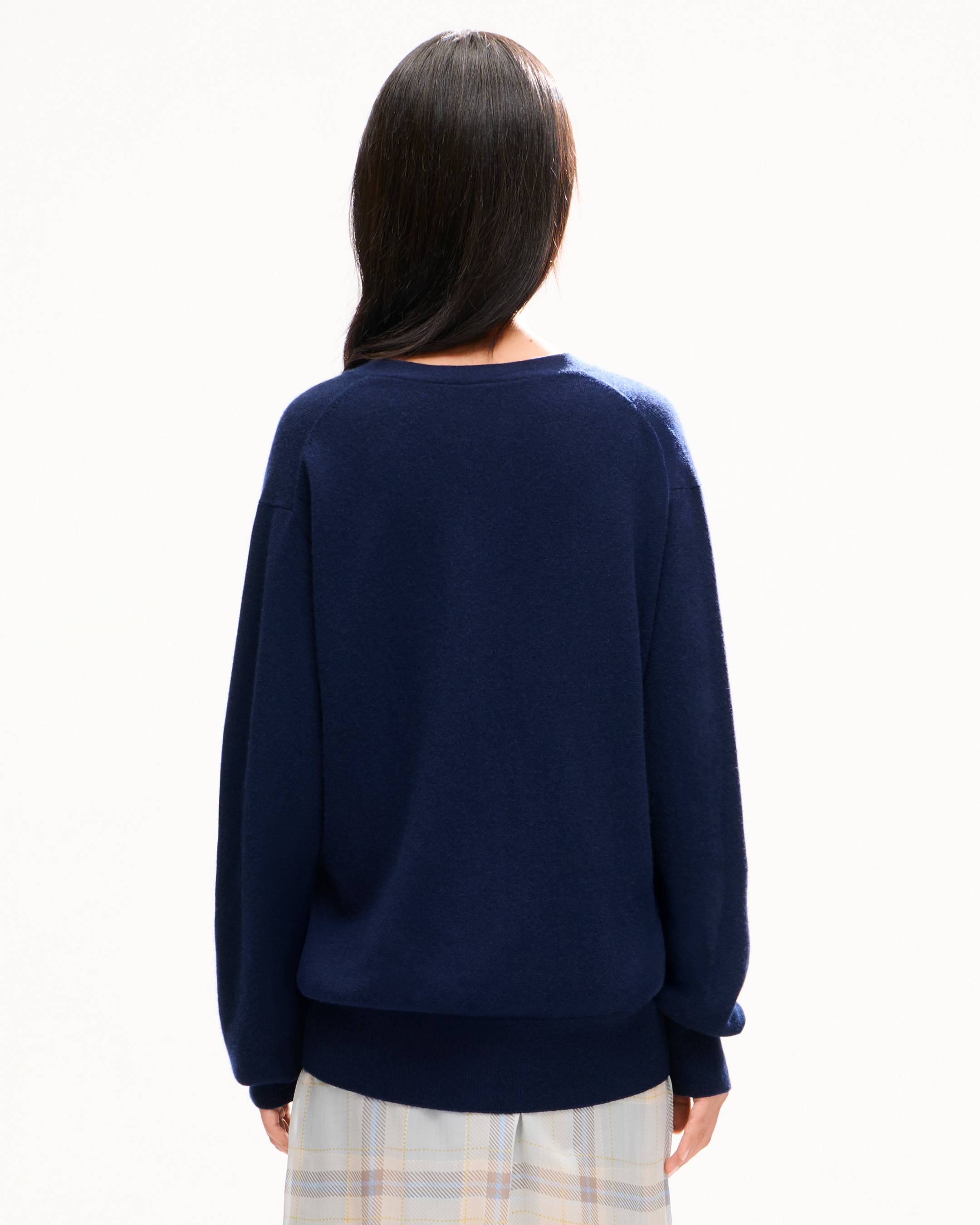 'KENZO Double K' embroidered cardigan in wool cashmere