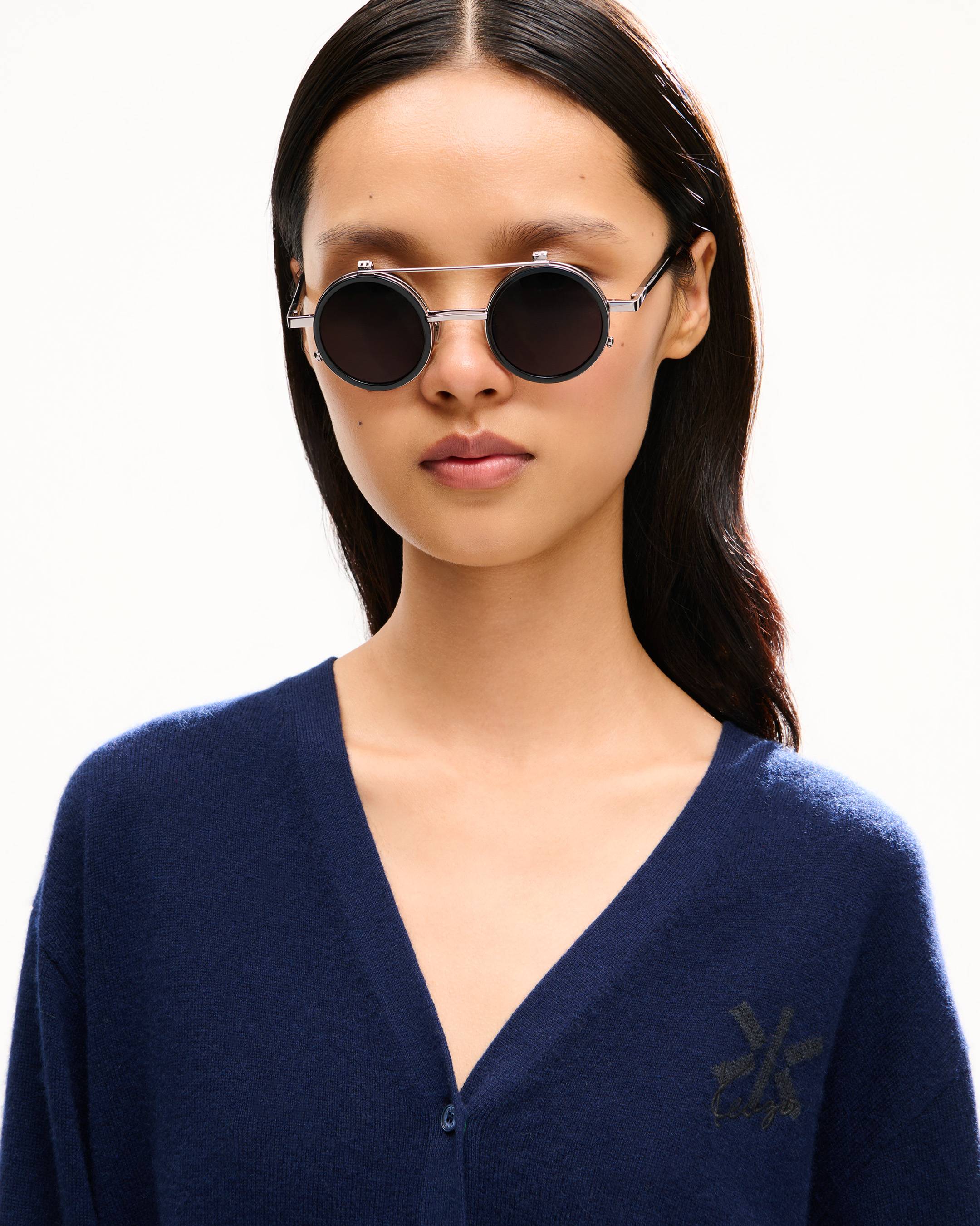 'KENZO Double K' embroidered cardigan in wool cashmere