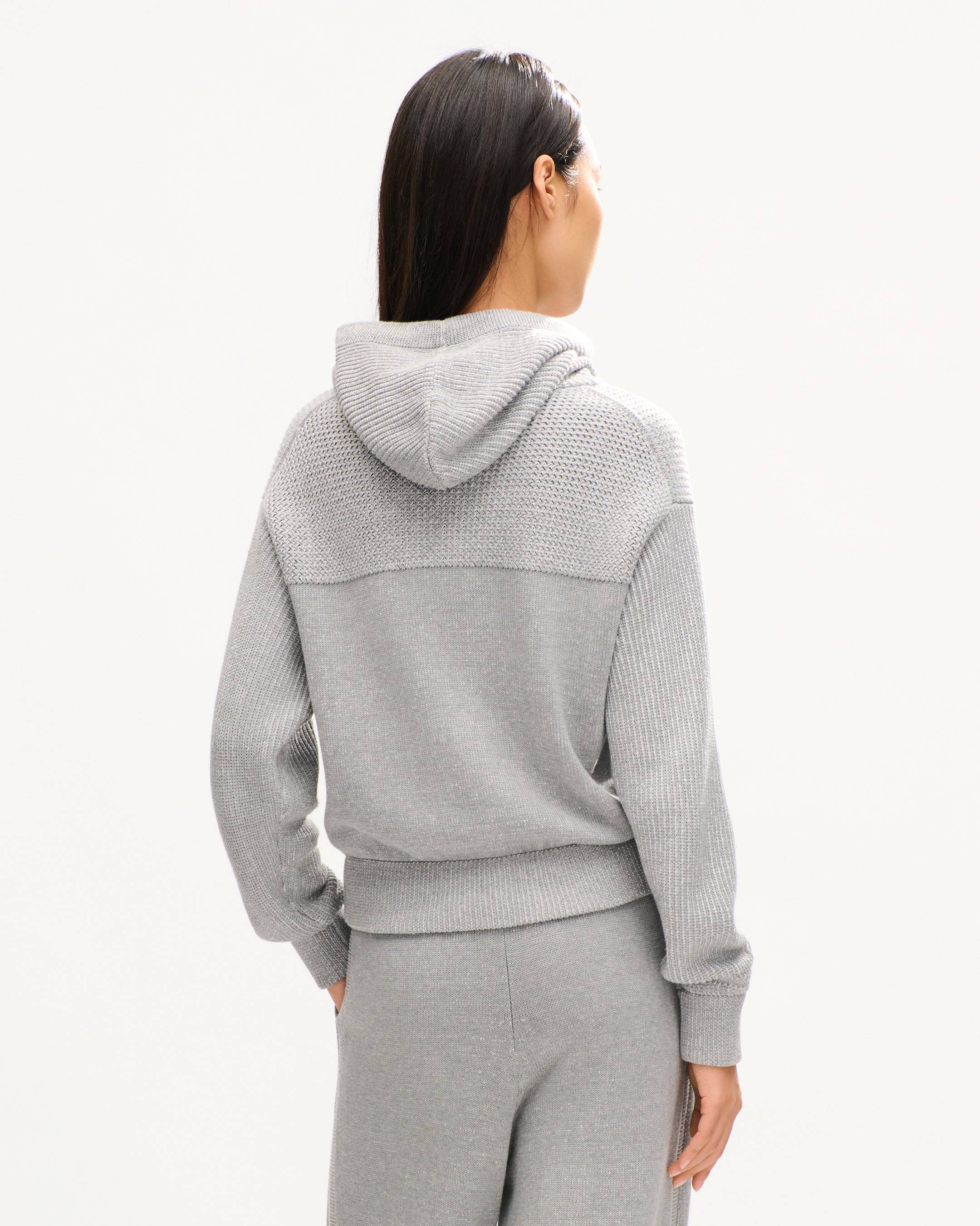 Sudadera de punto con capucha y cremallera de algod&oacute;n y lana 'KENZO Signature'