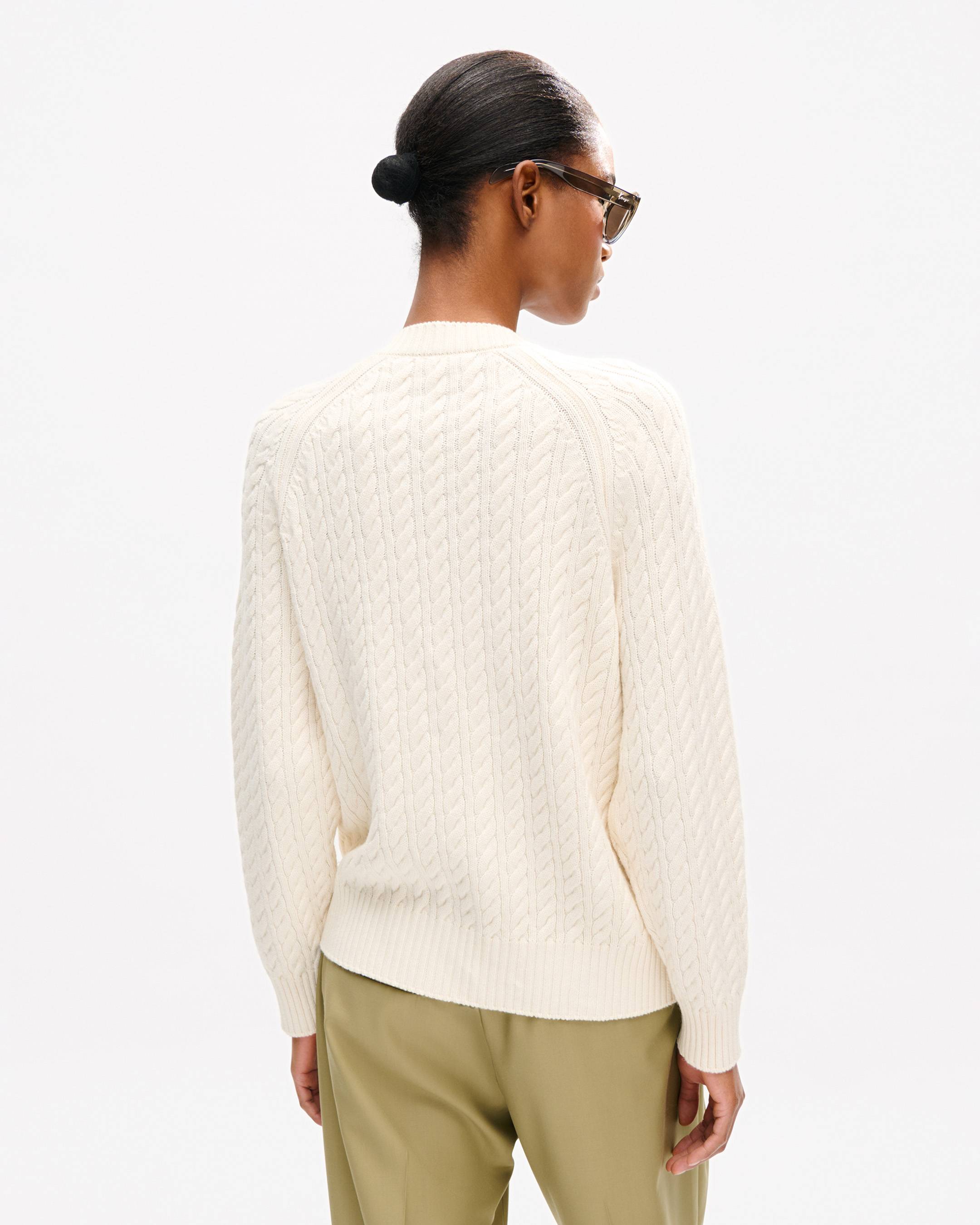 C&aacute;rdigan de punto de lana amplio bordado 'KENZO Signature'