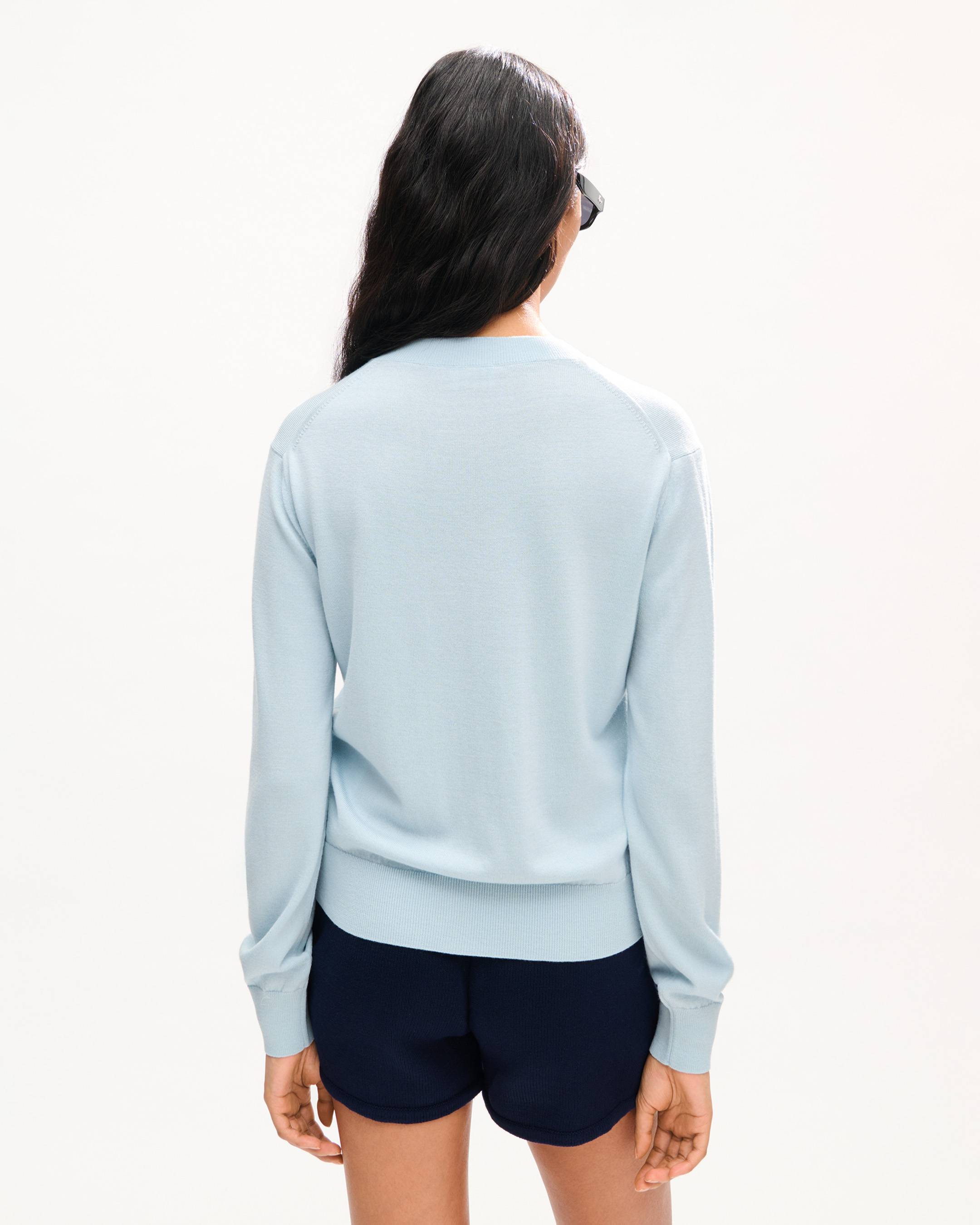 'KENZO Signature' embroidered cardigan in merino wool