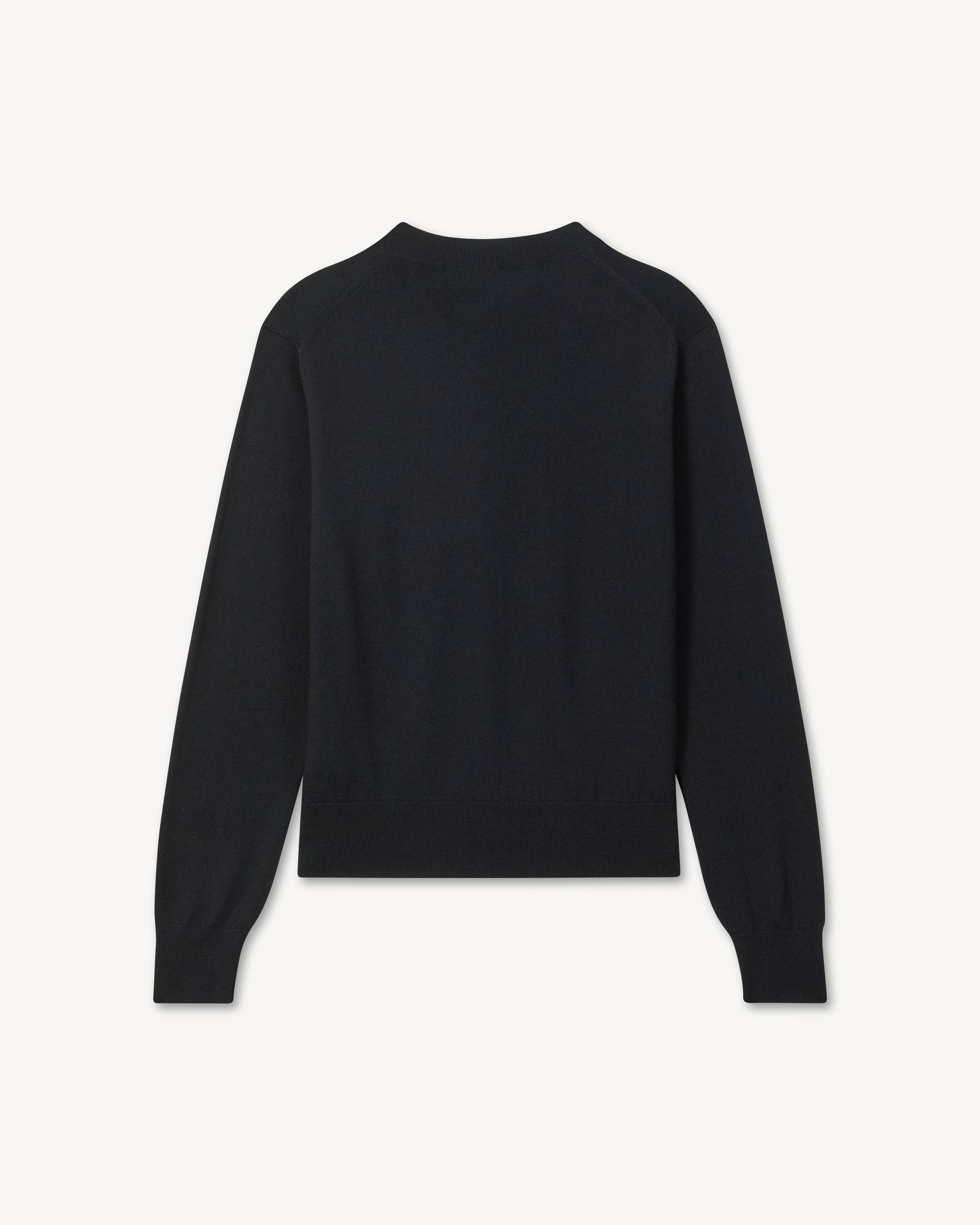 'KENZO Signature' embroidered cardigan in merino wool