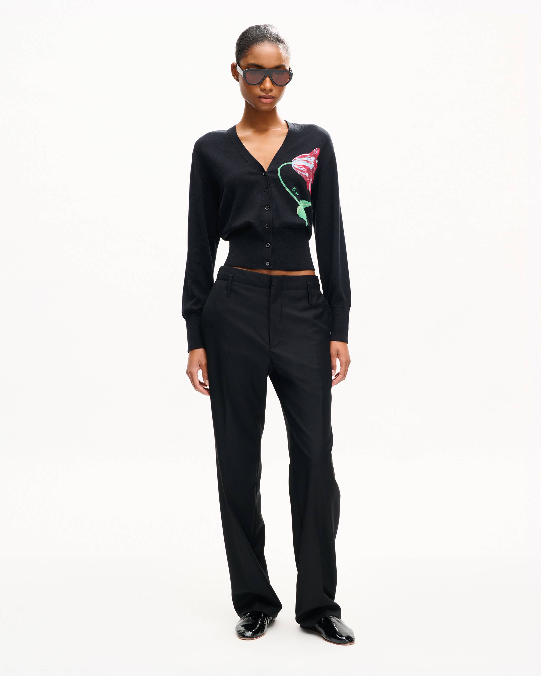 'KENZO Tulip' cardigan in cotton wool