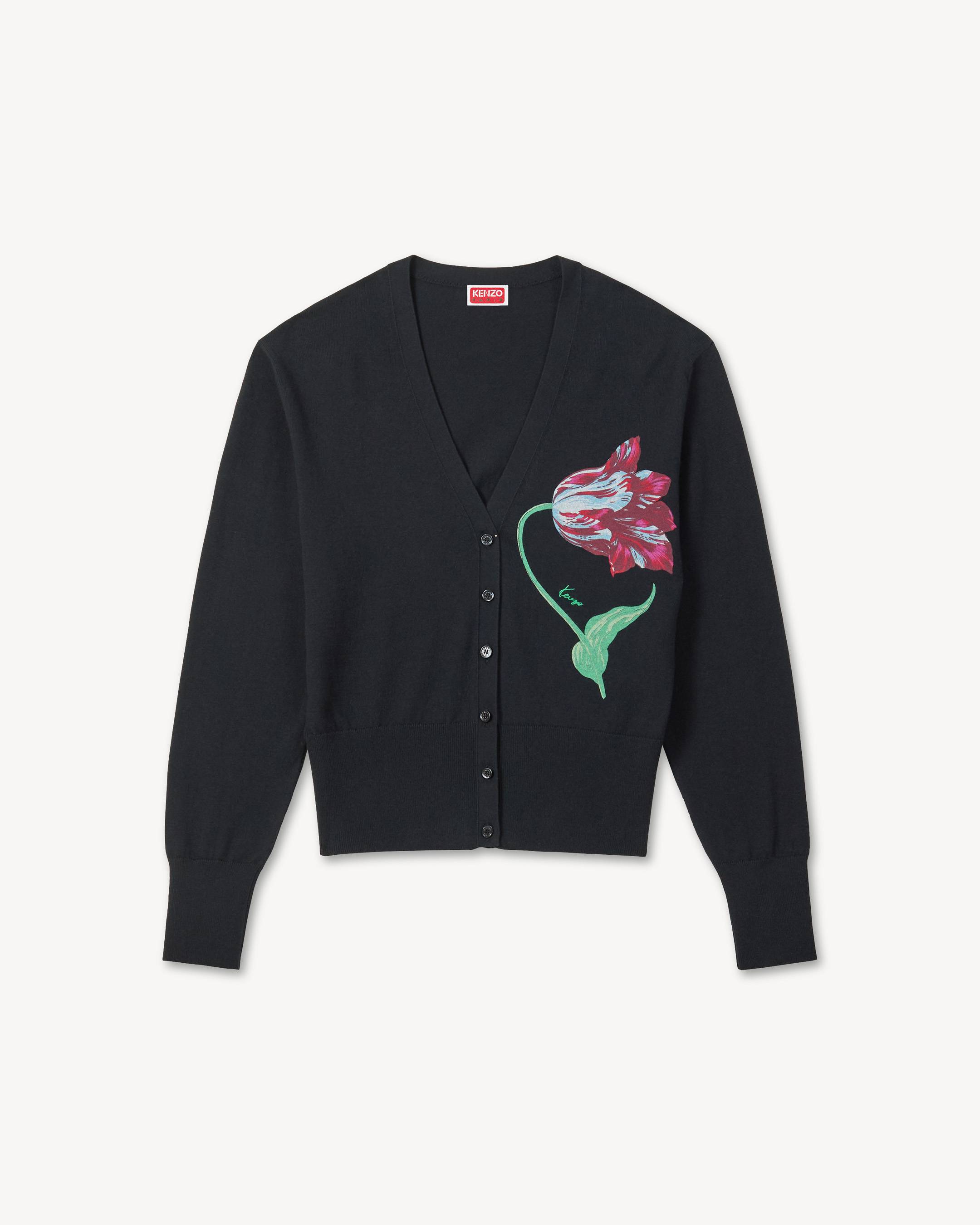'KENZO Tulip' cardigan in cotton wool