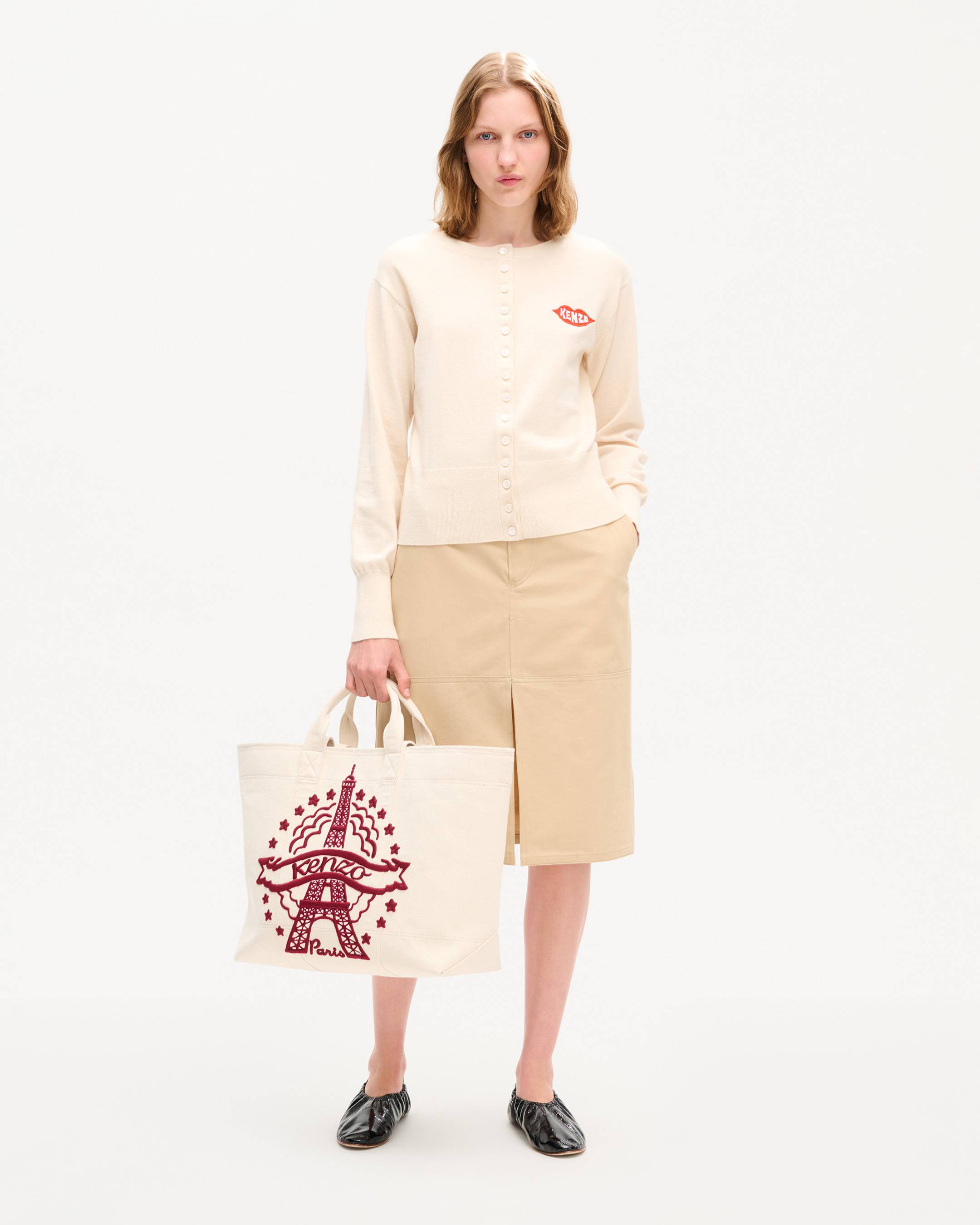 Cardigan brod&eacute; 'KENZO Loves' en laine et coton