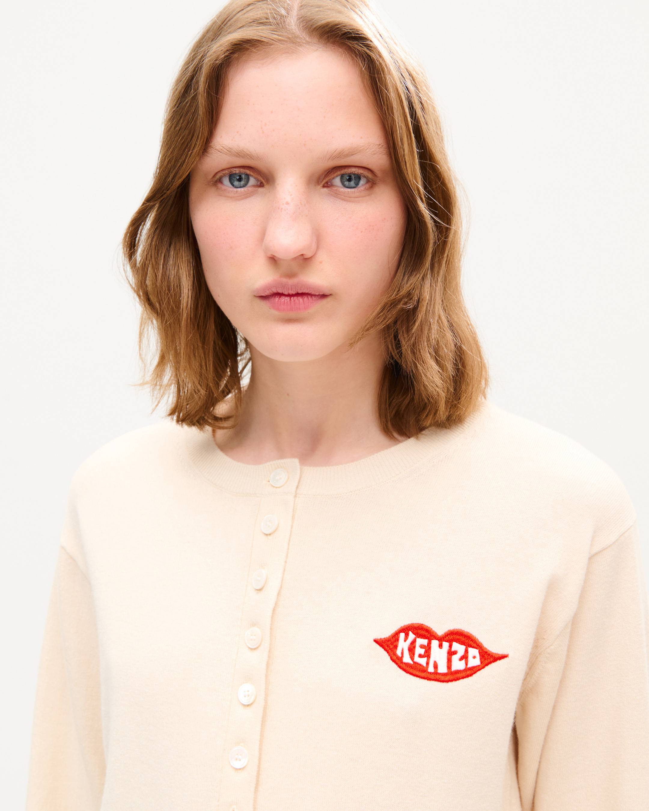 Cardigan brod&eacute; 'KENZO Loves' en laine et coton