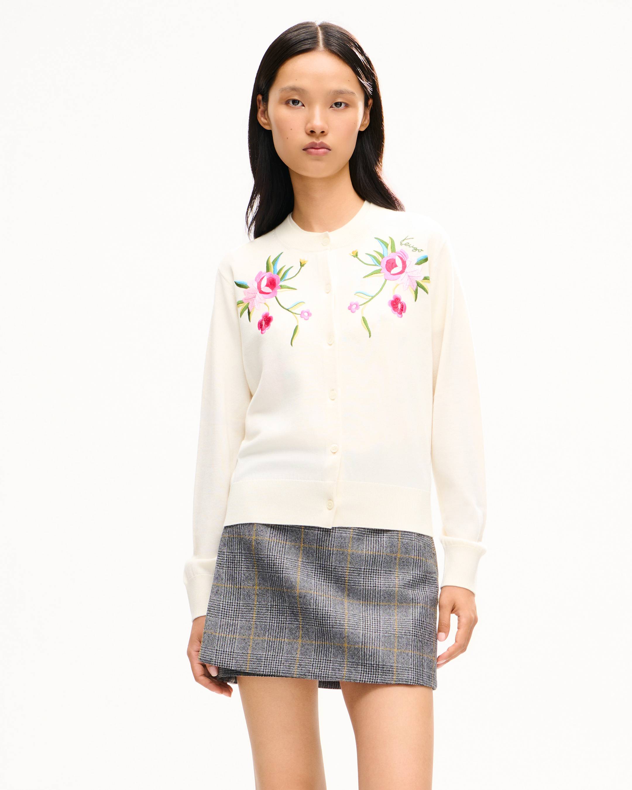 C&aacute;rdigan de lana y seda 'KENZO Wildflower'
