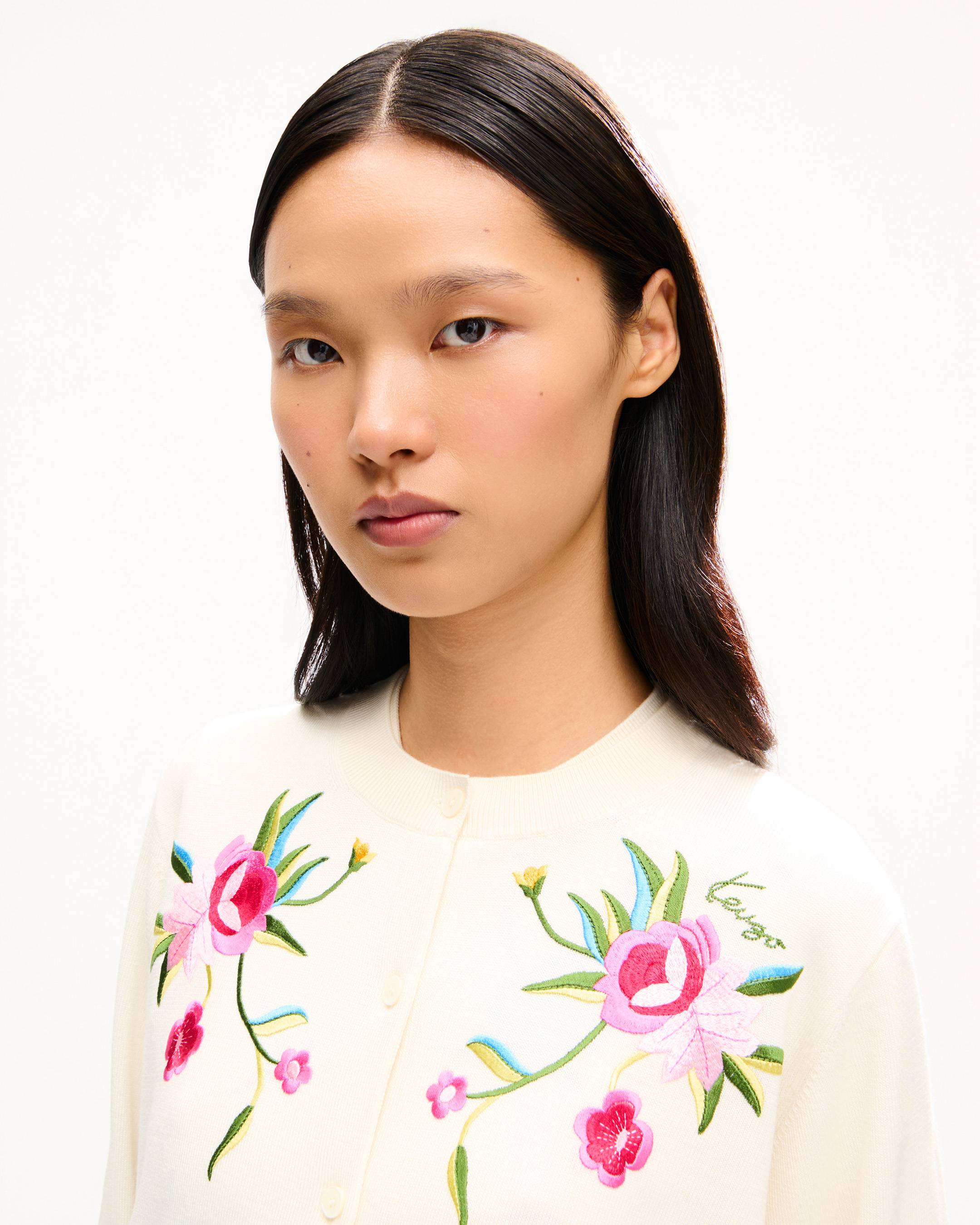 C&aacute;rdigan de lana y seda 'KENZO Wildflower'