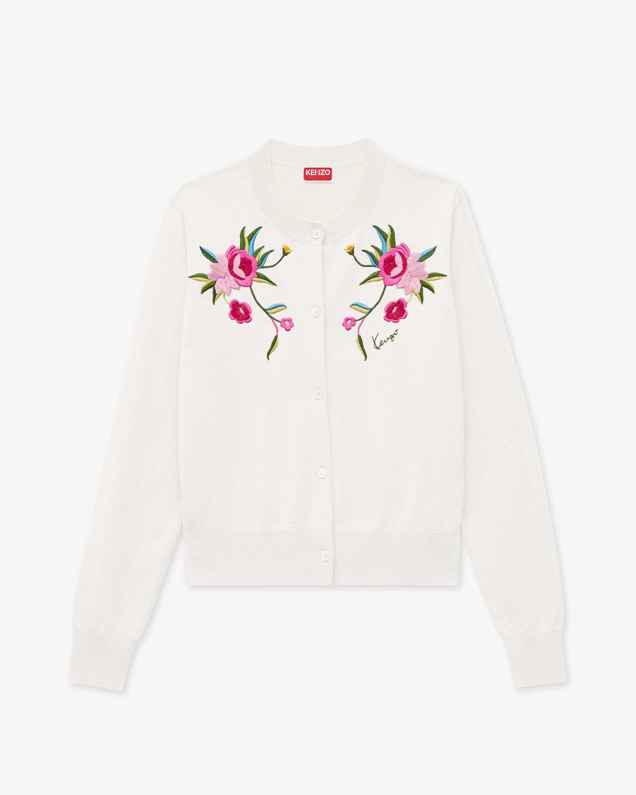 'KENZO Wildflower' cardigan in wool and silk