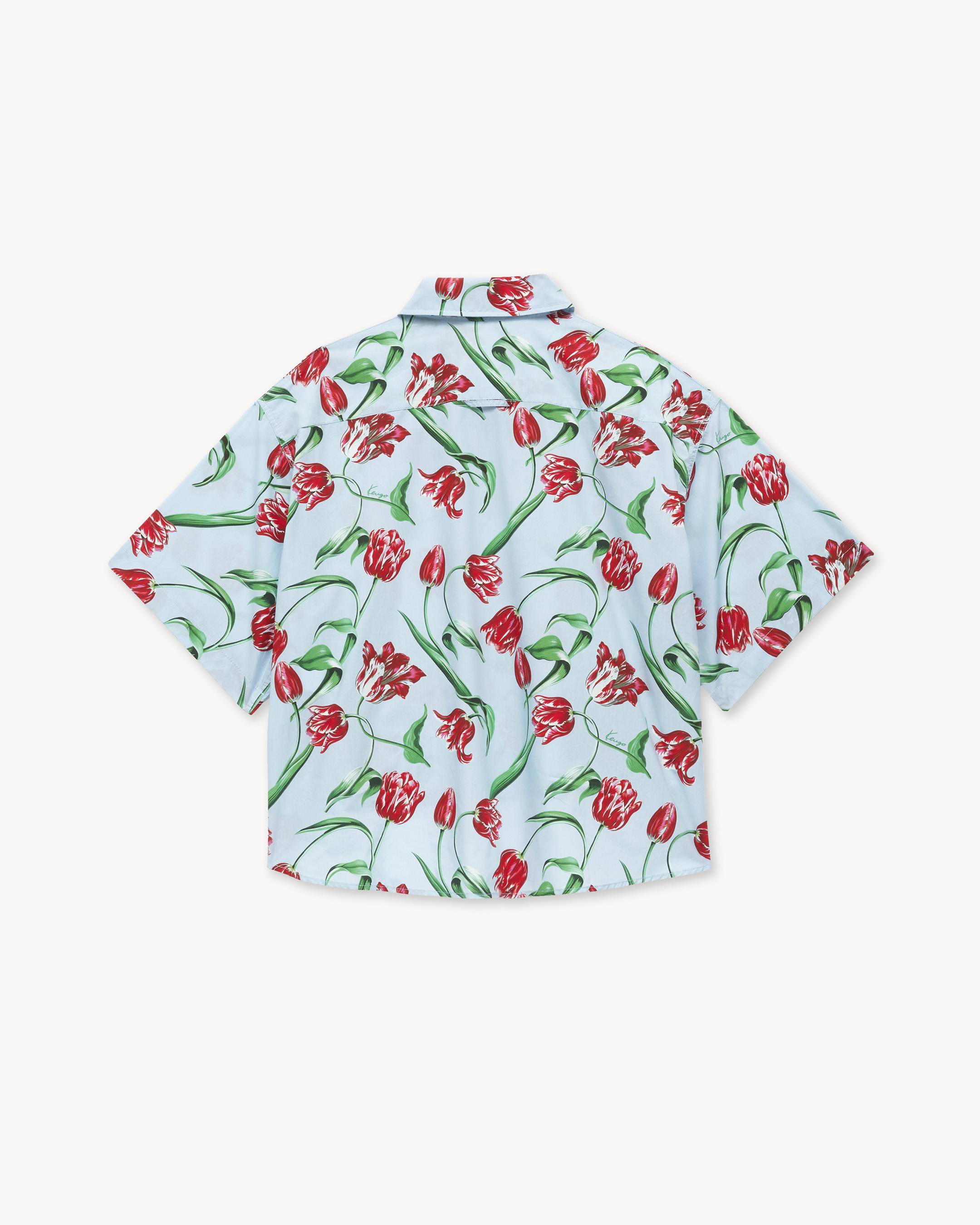 'KENZO Tulip' short sleeve shirt in cotton poplin