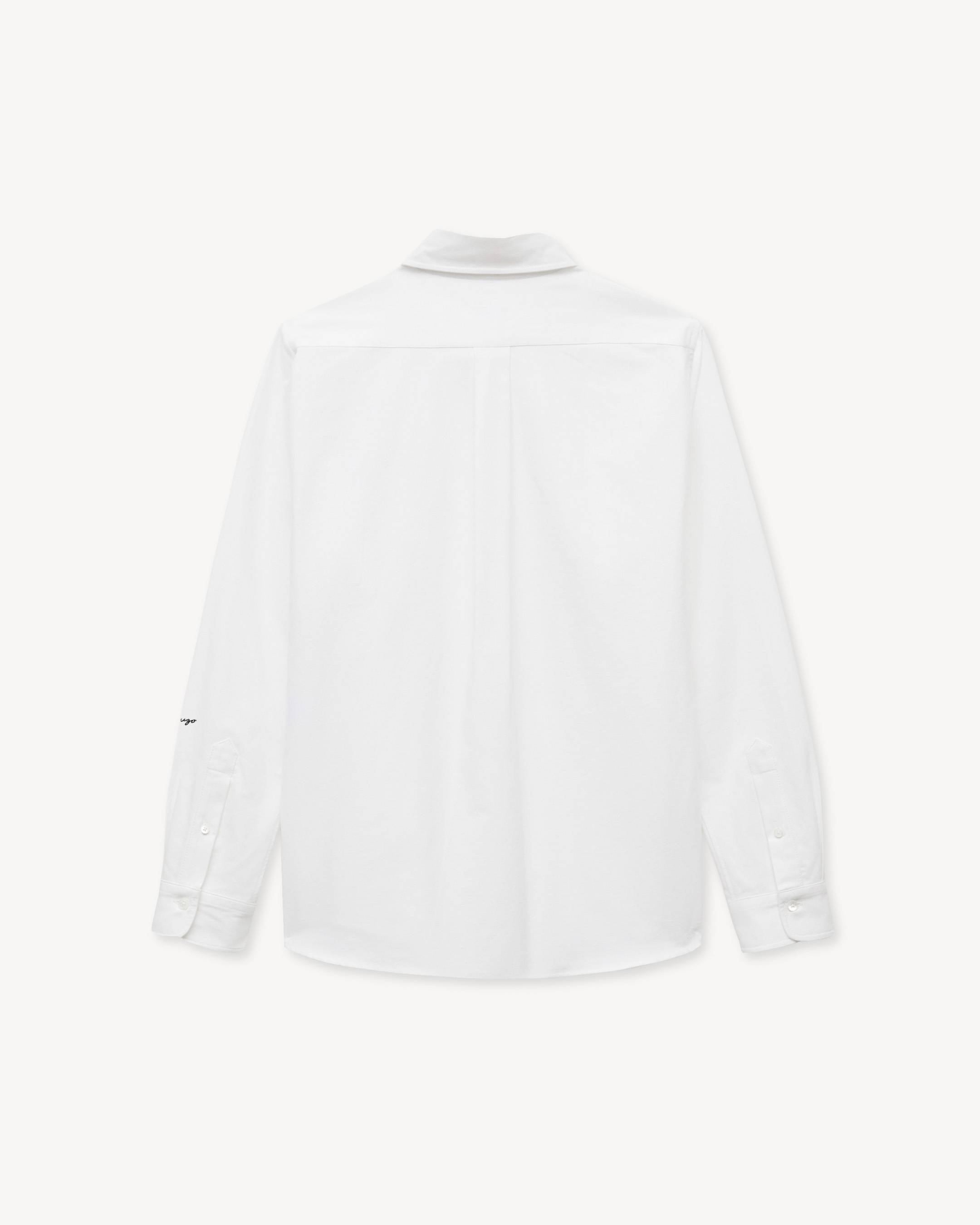'KENZO Jumping Tiger' embroidered fitted shirt in cotton oxford 