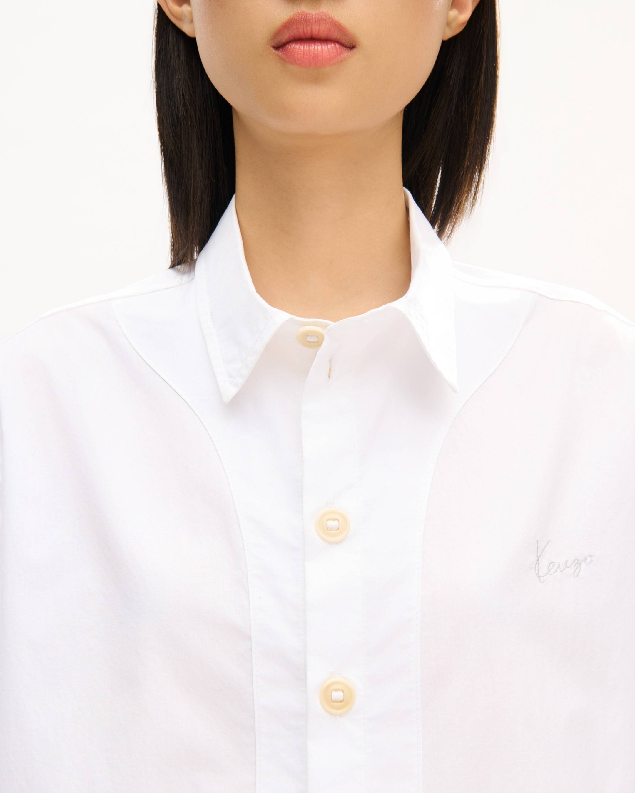 'KENZO Signature' short sleeve shirt in cotton poplin