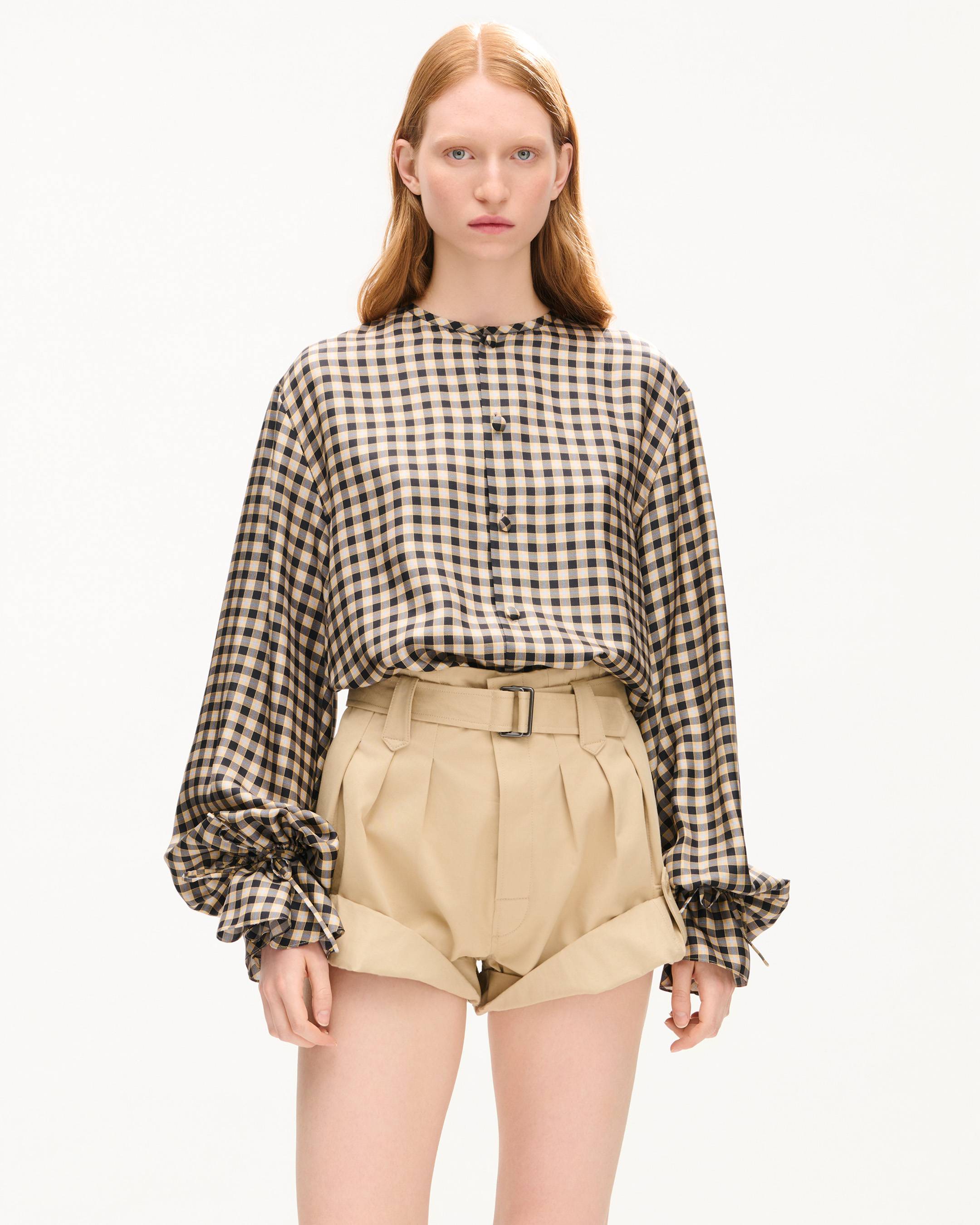 Camicetta in seta 'KENZO Checks'