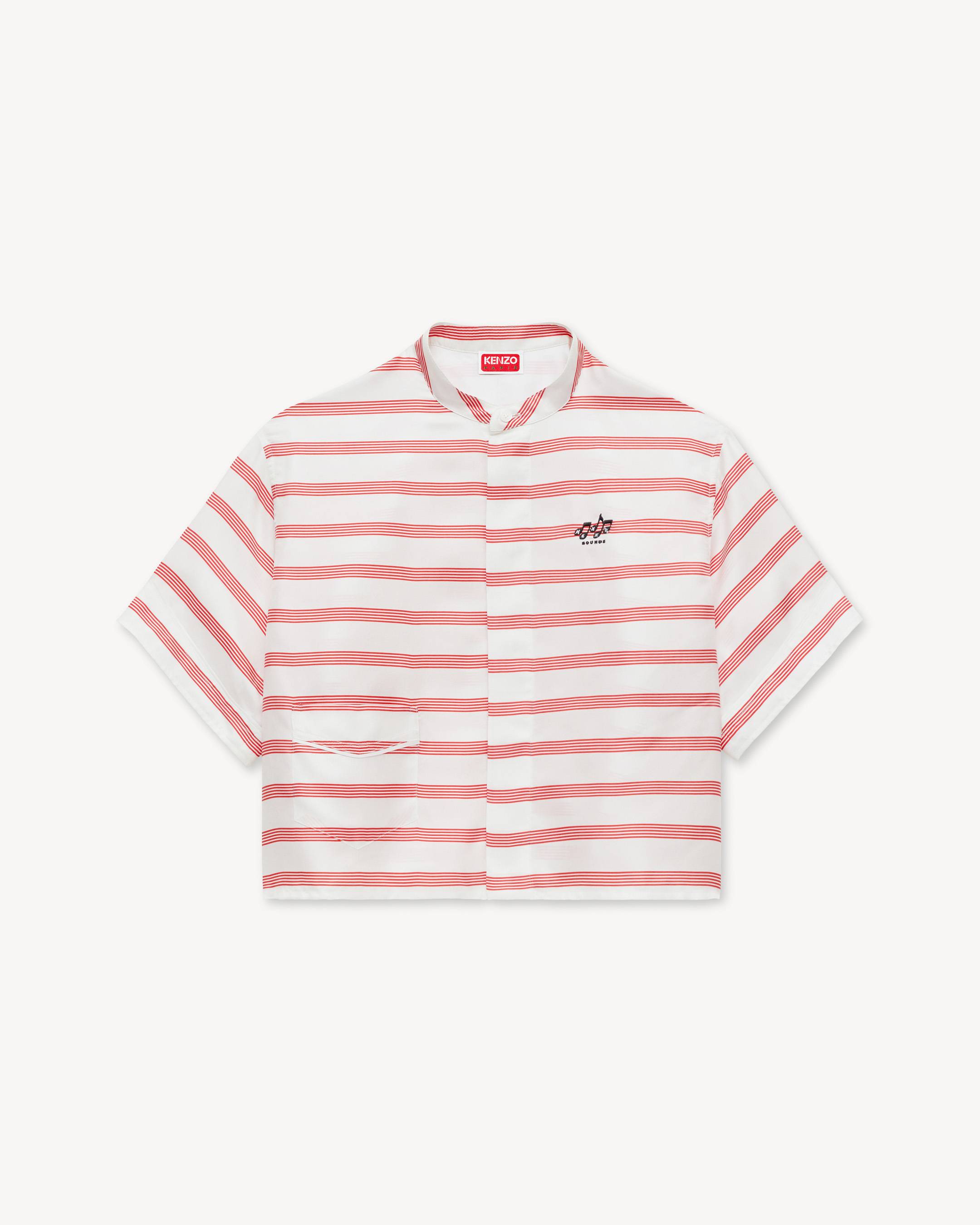 KENZO Sounds' embroidered short sleeve shirt in silk | Women's | KENZO