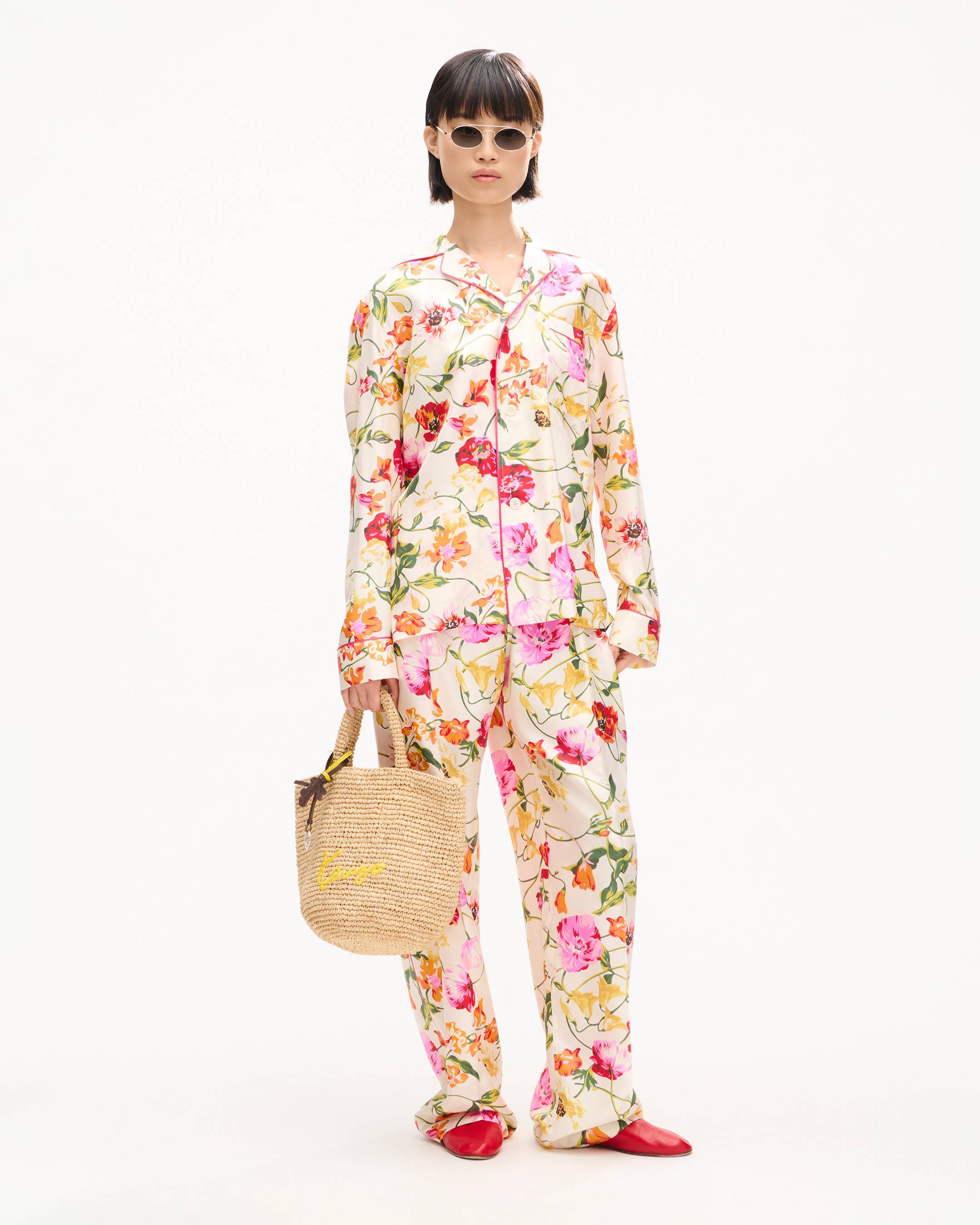 'KENZO Wildflower' パジャマ シャツ イン シルク