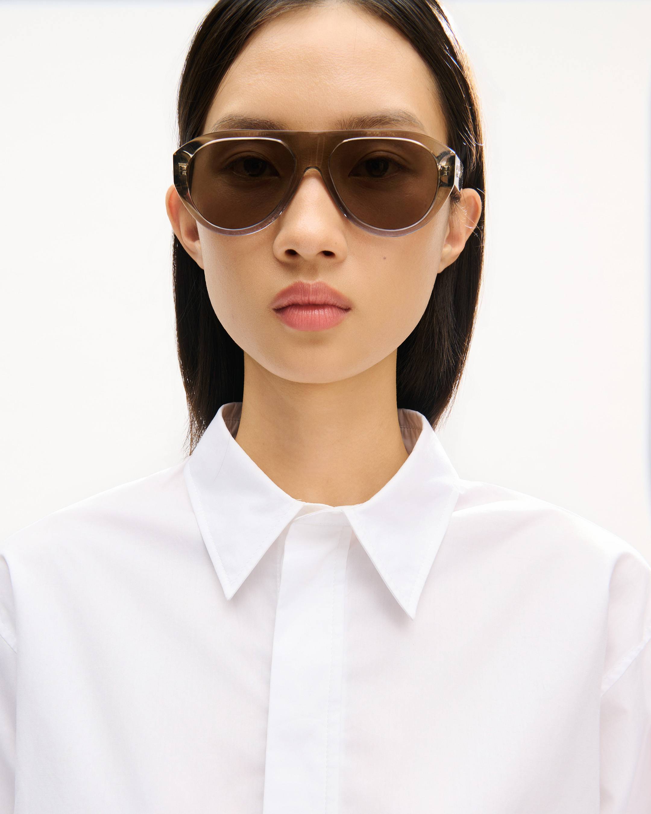 Shirt in cotton poplin